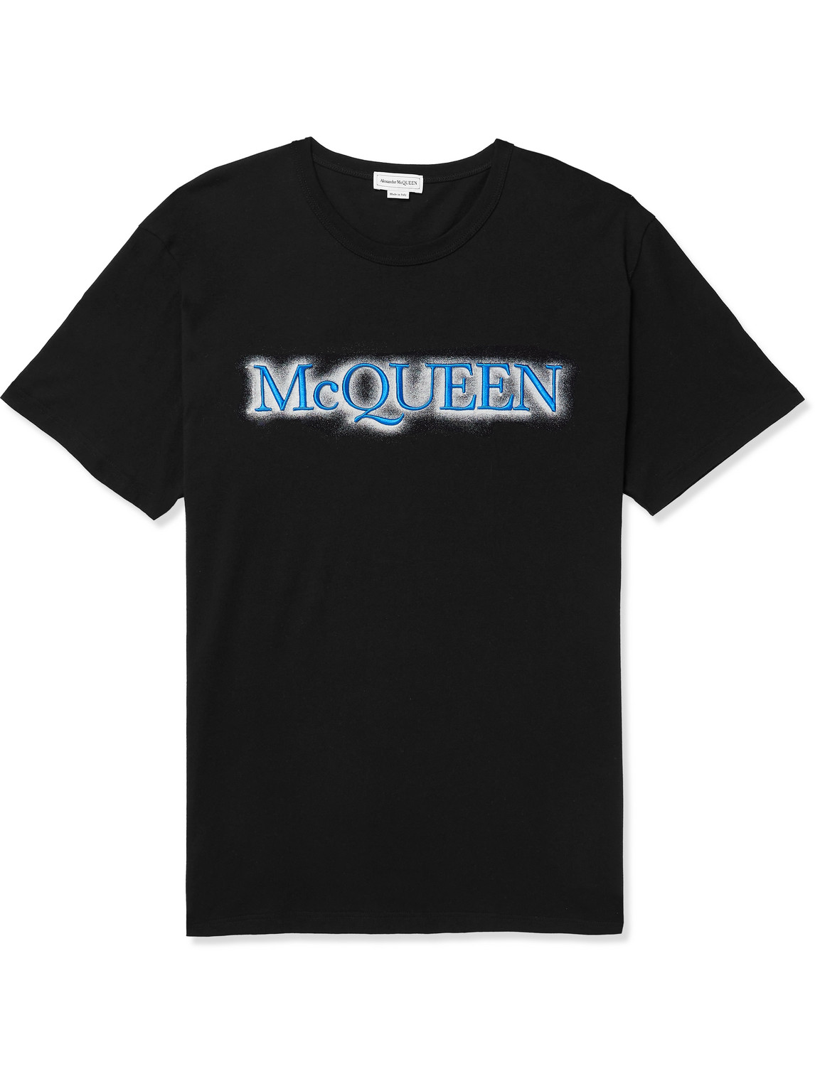 Alexander McQueen Logo-embroidered Cotton-jersey T-shirt | Smart 