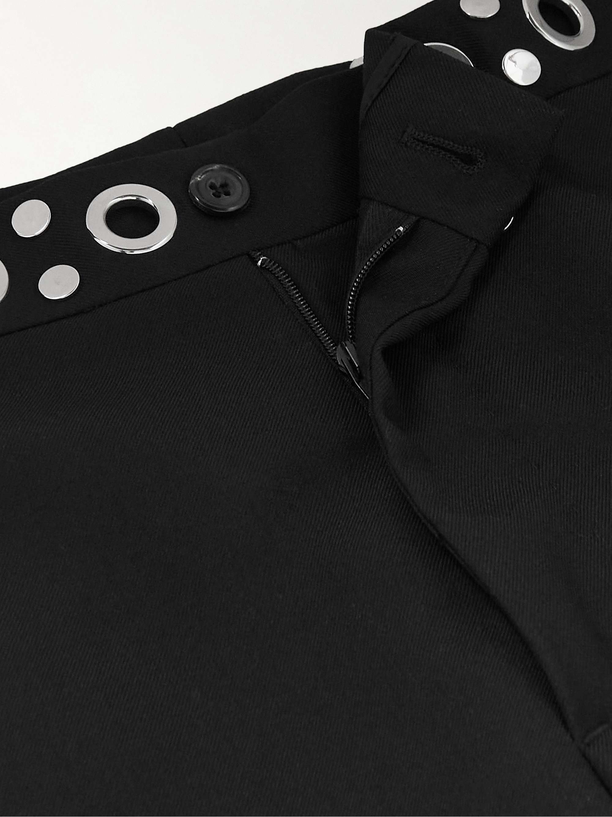 ALEXANDER MCQUEEN Slim-Fit Embellished Wool-Twill Trousers