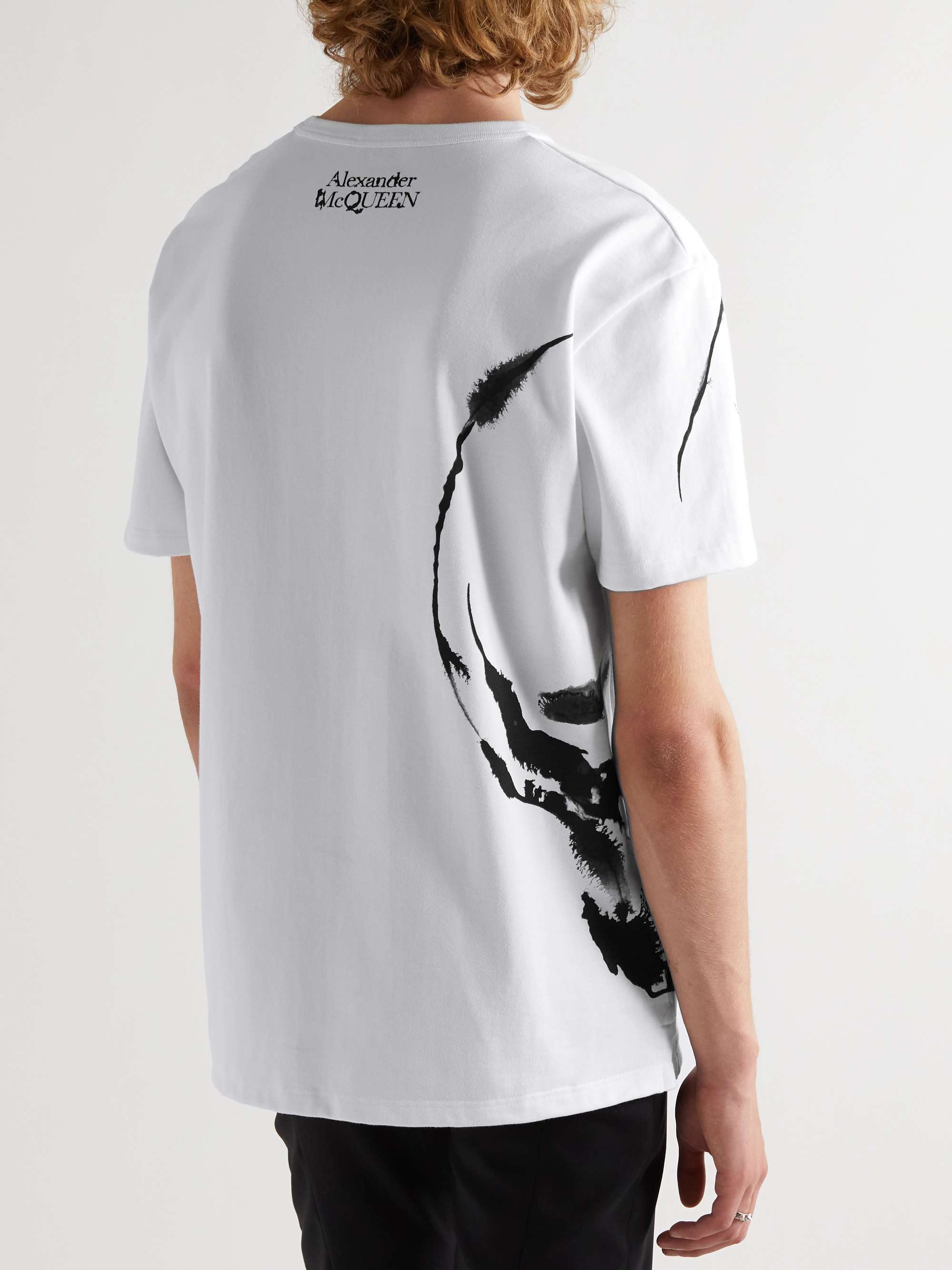 ALEXANDER MCQUEEN Minimal Skull Printed Cotton-Jersey T-Shirt