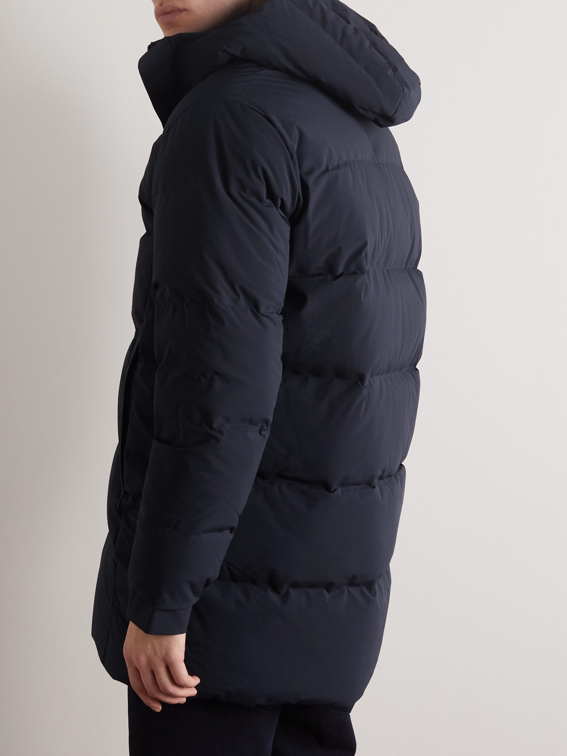Shop Nn07 Golf 8181 Quilted Shell Hooded Down Jacket In Blue