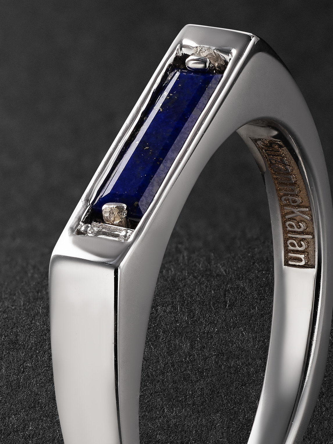 Shop Suzanne Kalan White Gold, Lapis Lazuli And Diamond Ring In Blue