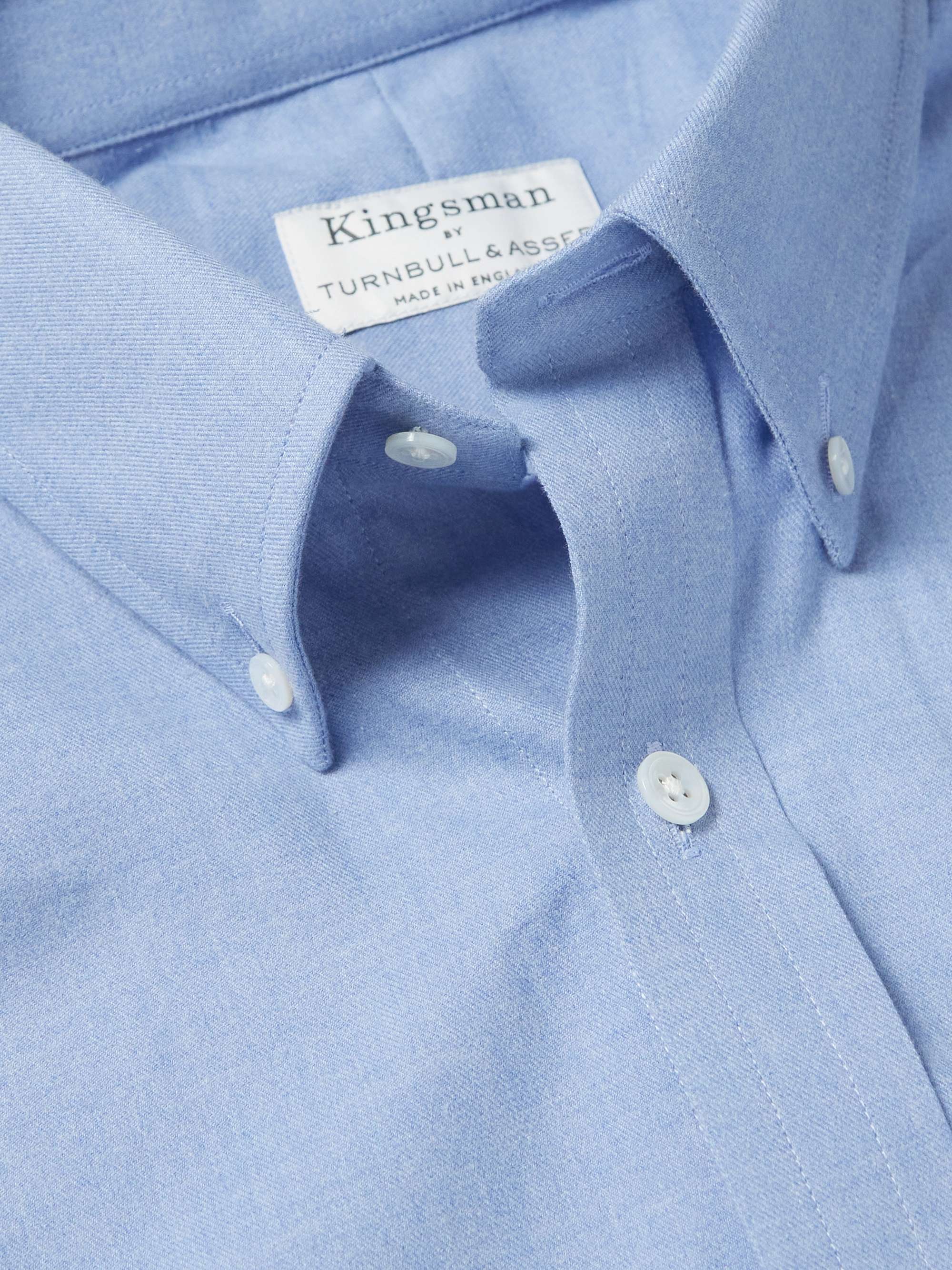 KINGSMAN Button-Down Collar Cotton-Twill Shirt