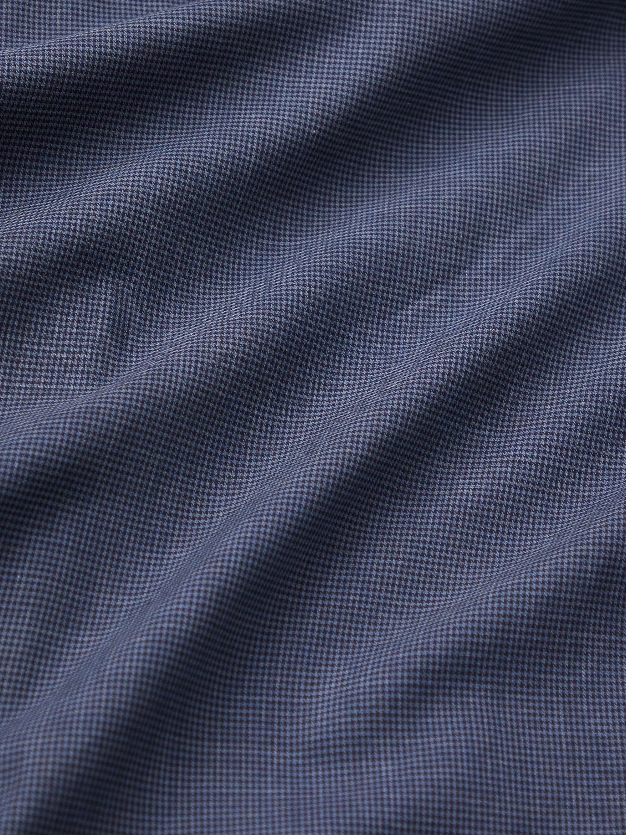 KINGSMAN Houndstooth Brushed-Cotton Robe