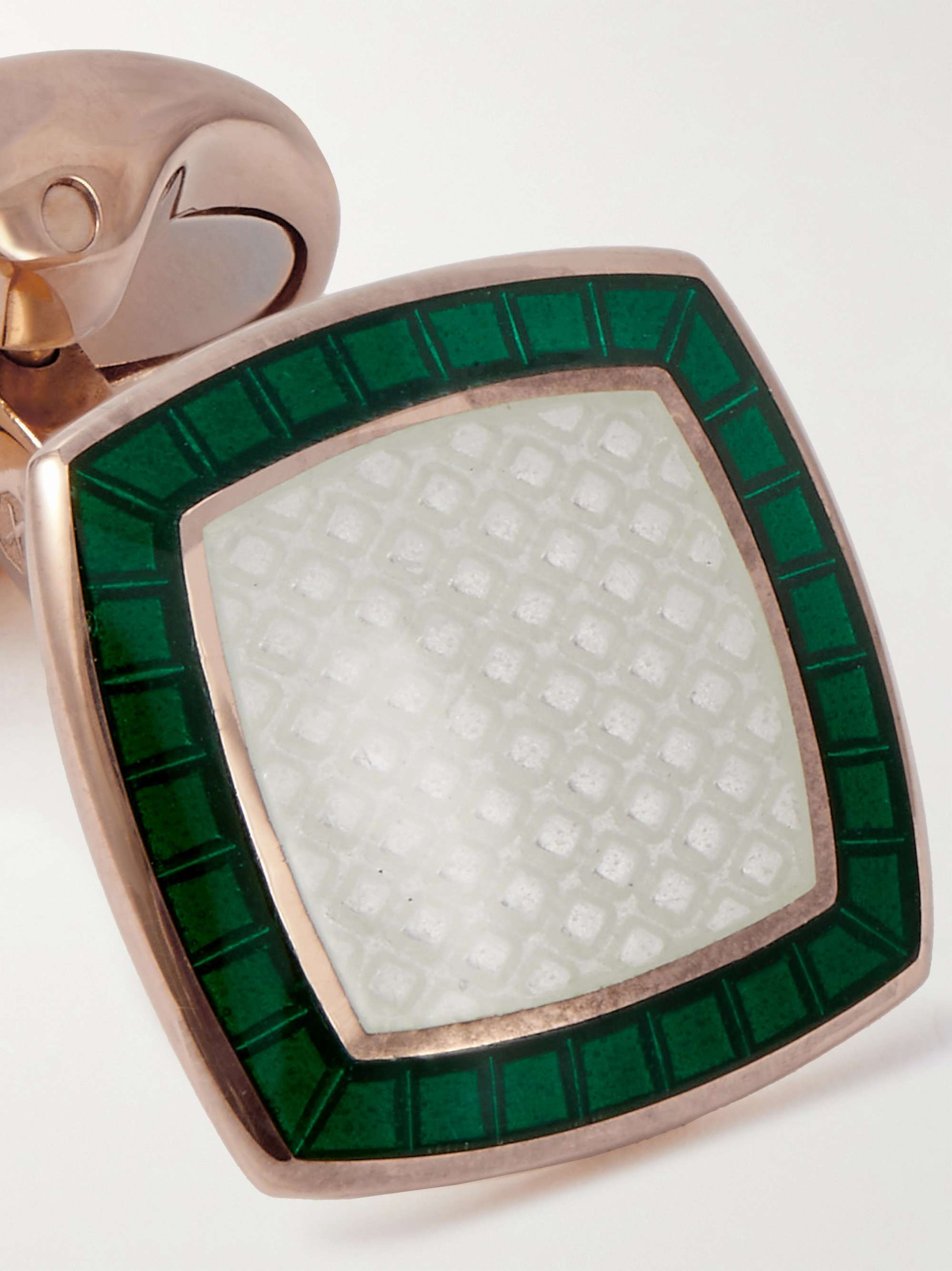 KINGSMAN + Deakin & Francis Rose Gold-Plated and Enamel Cufflinks
