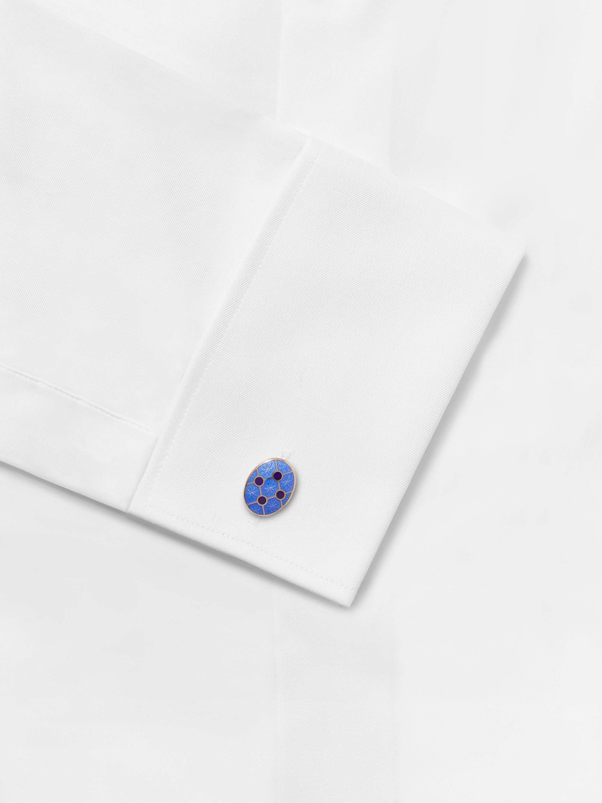 KINGSMAN + Deakin & Francis Rose Gold-Plated and Enamel Cufflinks