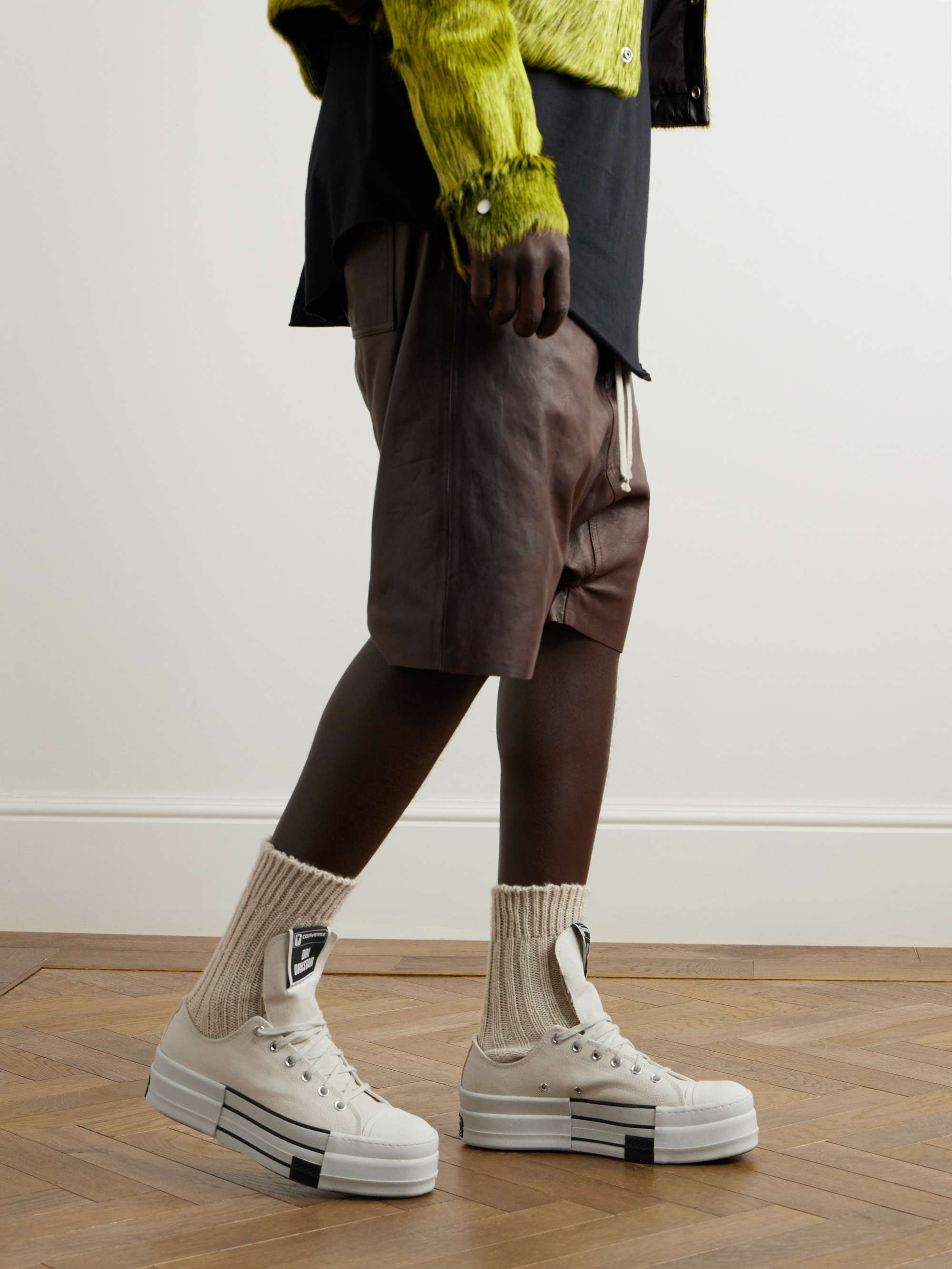 RICK OWENS + Converse + DRKSHDW DBL DRKSTAR Chuck 70 Canvas ...