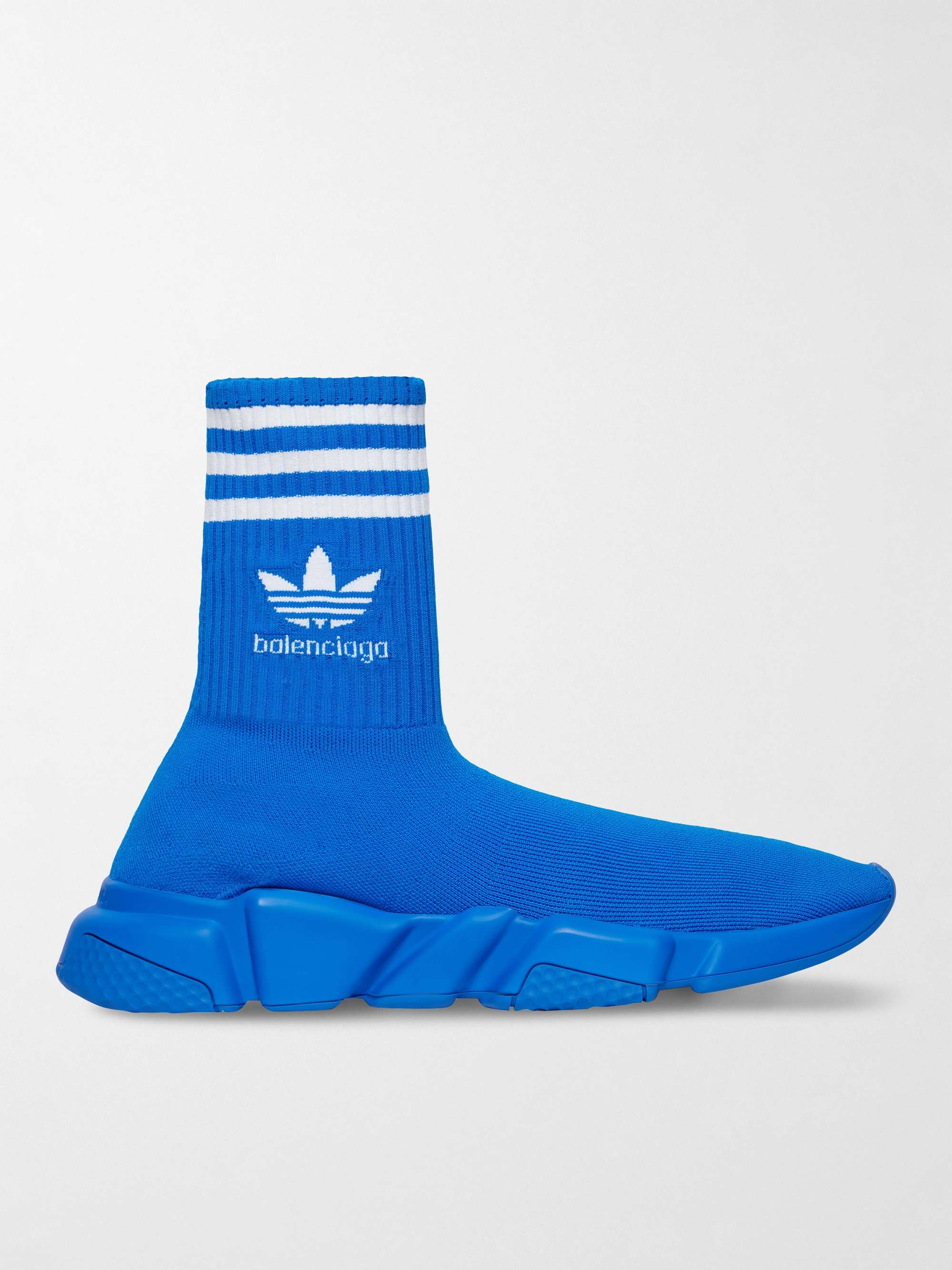 het kan Rondsel de studie BALENCIAGA + adidas Speed Light Logo-Jacquard Stretch-Knit Slip-On Sneakers  for Men | MR PORTER