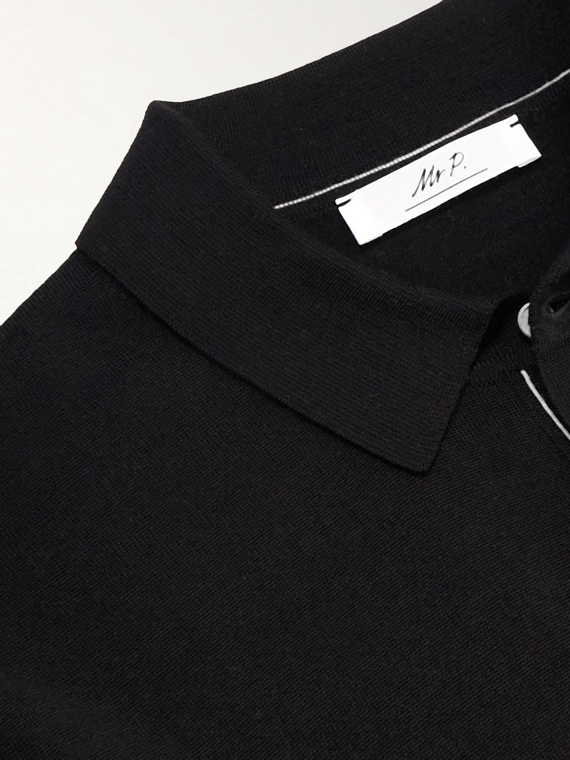 MR P. Slim-Fit Merino Wool Polo Shirt