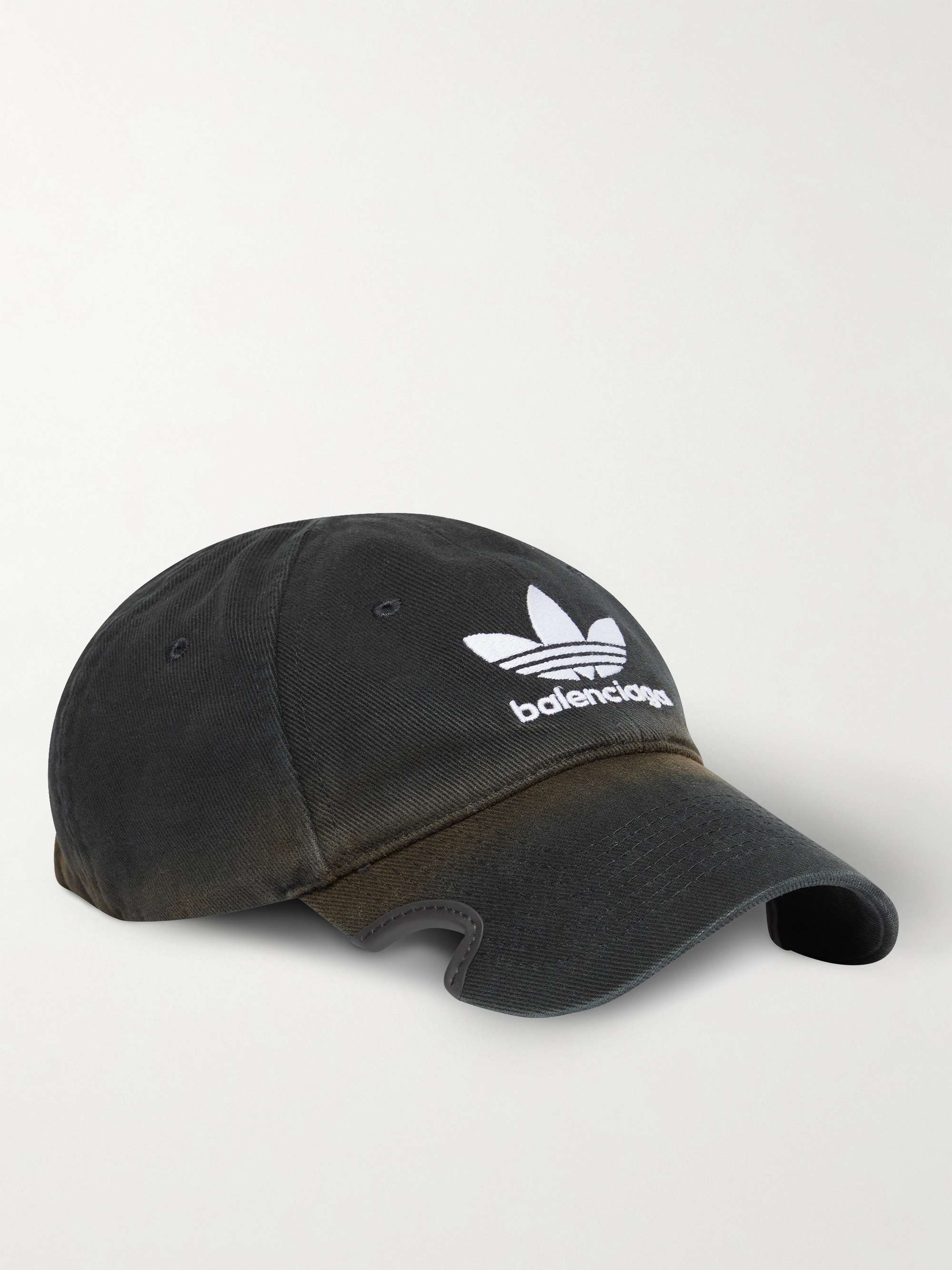 markeerstift katje Voorman BALENCIAGA + adidas Distressed Logo-Embroidered Cotton-Twill Baseball Cap |  MR PORTER