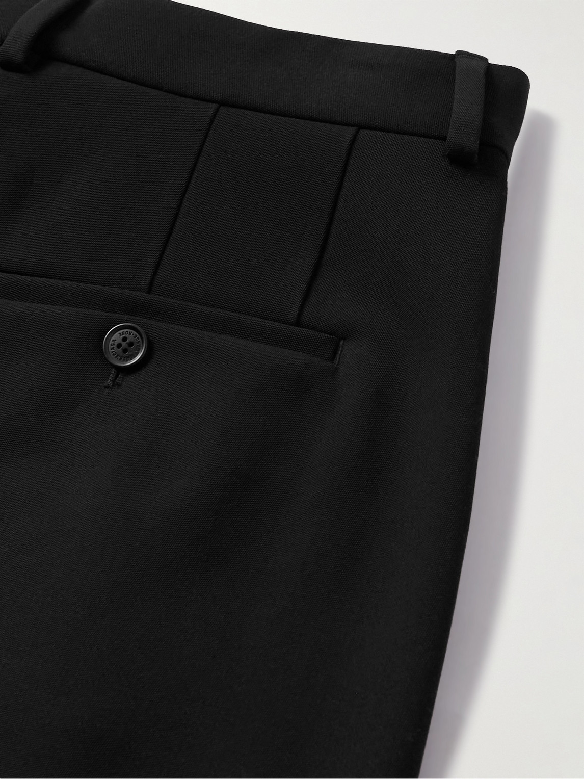 Shop Balenciaga Wide-leg Twill Trousers In Black