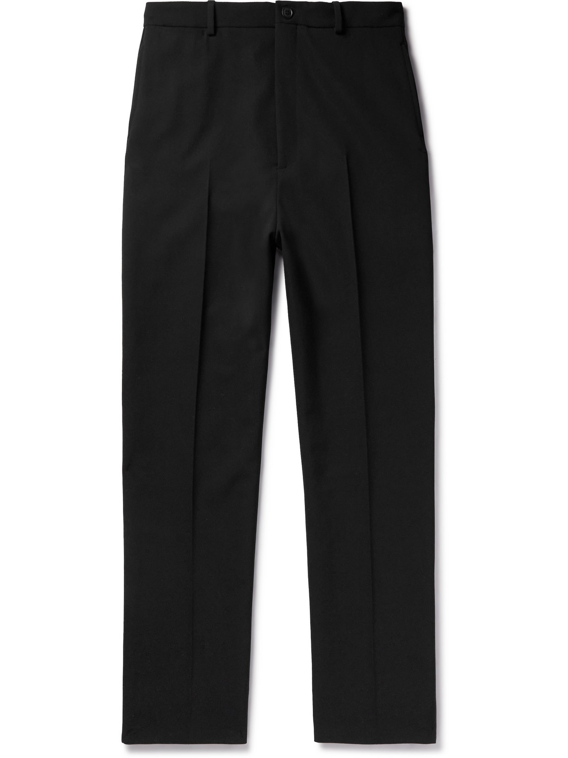 Balenciaga Wide-leg Twill Trousers In Black