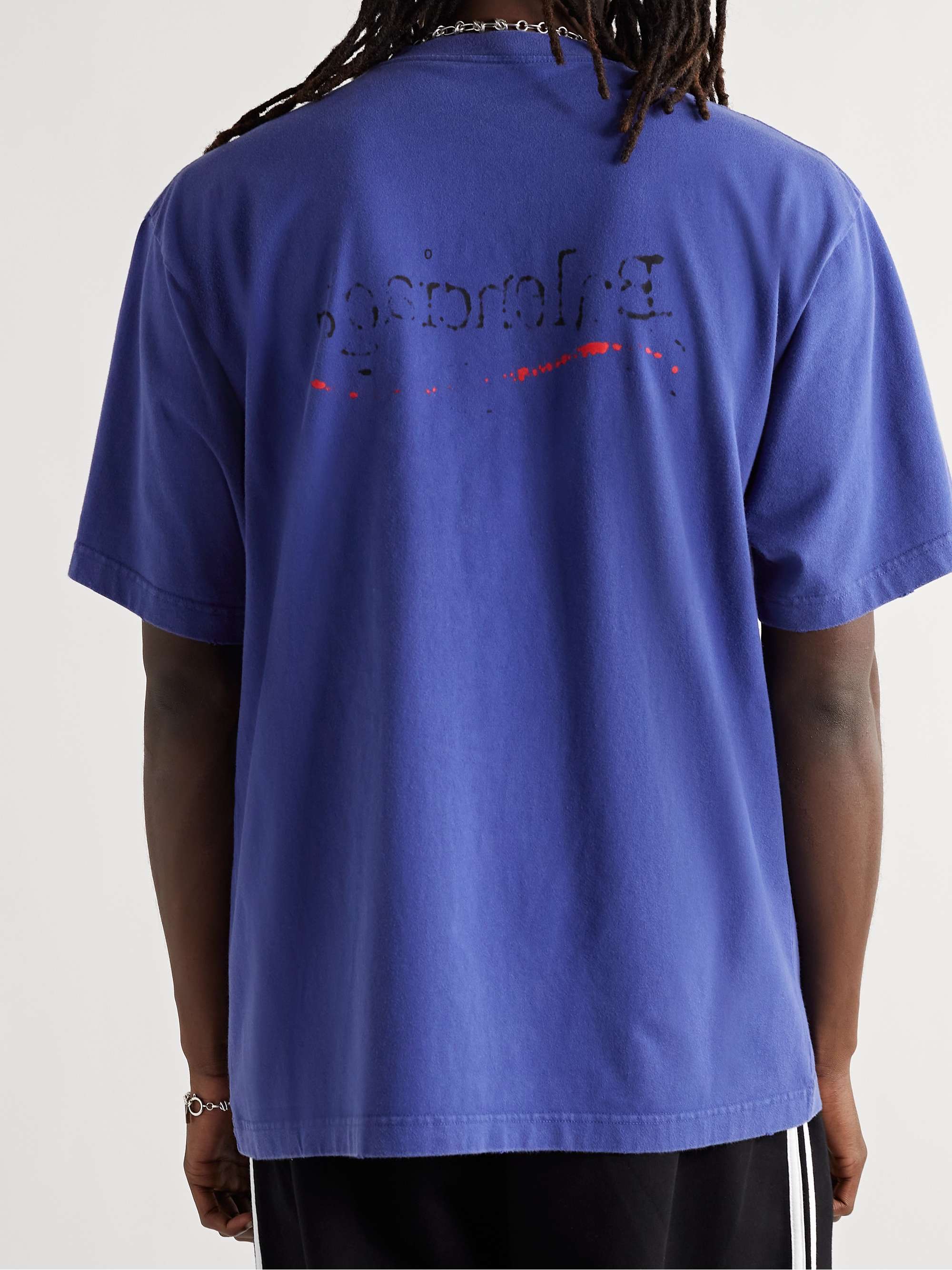 BALENCIAGA Oversized Logo-Print Cotton-Jersey T-Shirt
