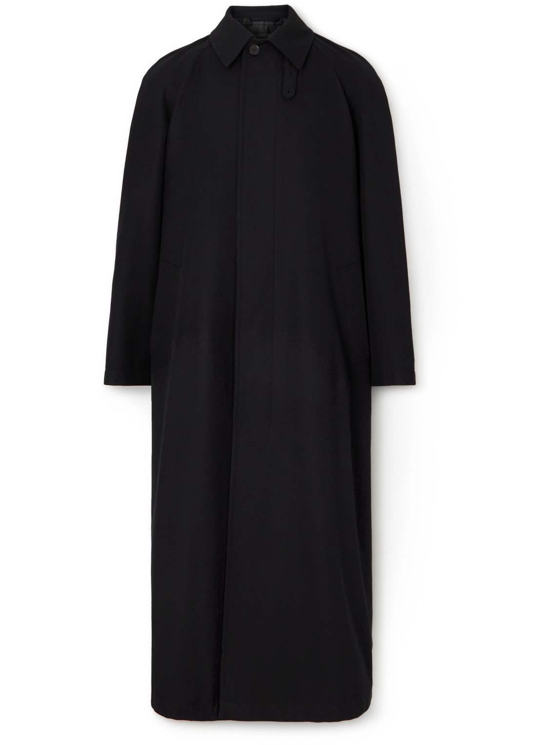 Balenciaga Oversized Wool And Cotton-blend Coat In Black
