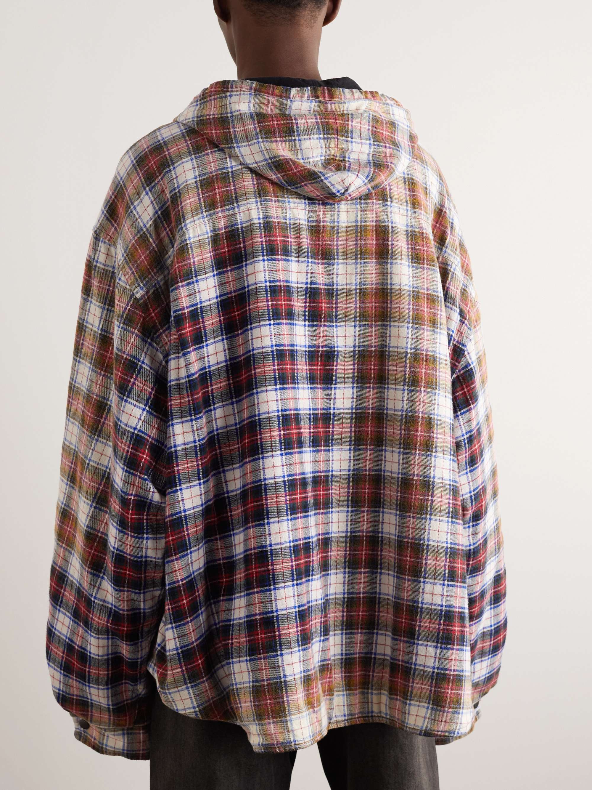 BALENCIAGA Checked Cotton-Flannel Shirt