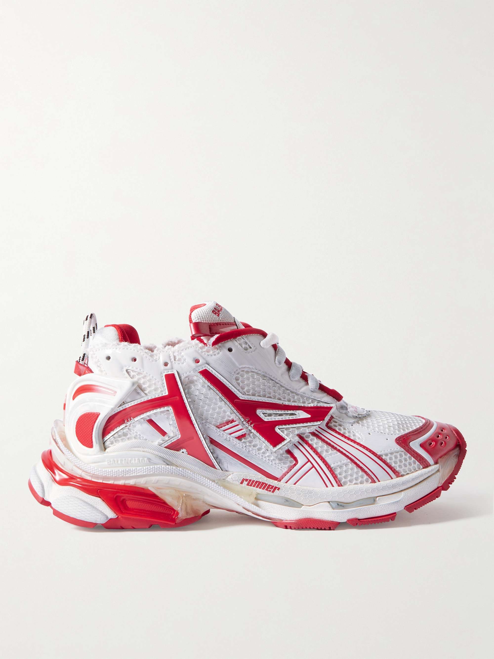 Balenciaga Red Athletic Shoes for Men