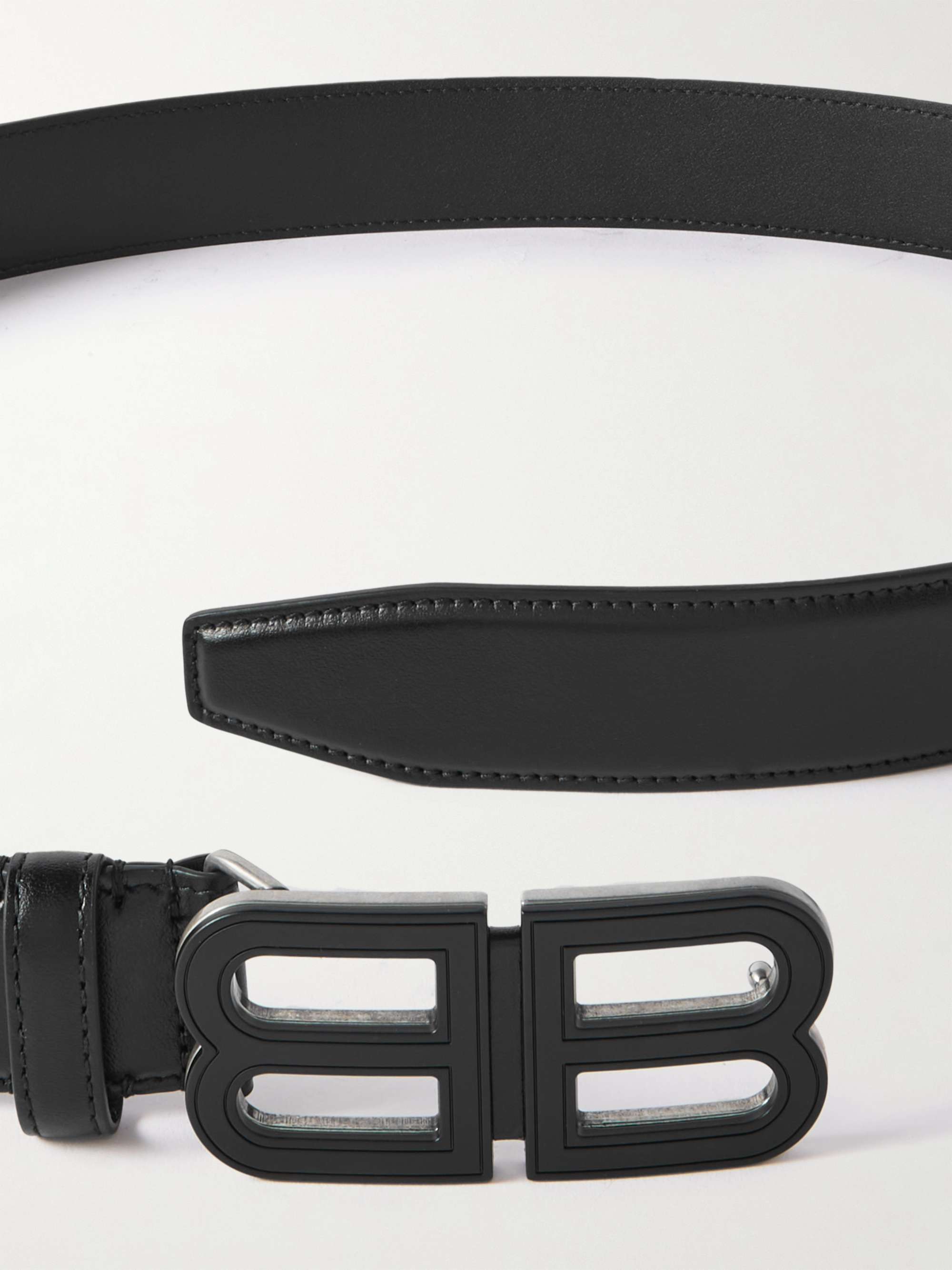 Balenciaga Men's Logo-embellished Leather Belt