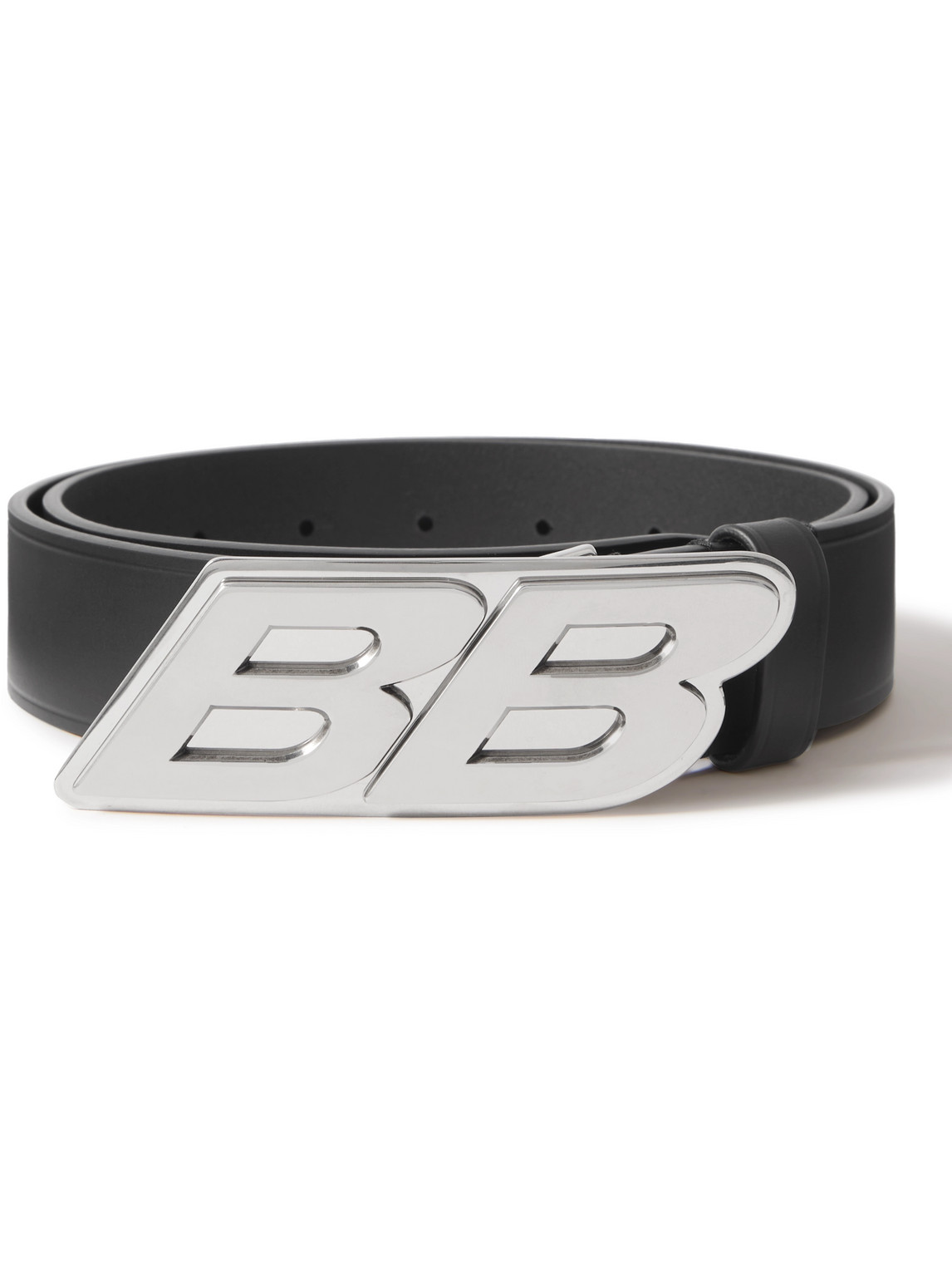 Shop Balenciaga 3.5cm Logo-embellished Leather Belt In Black