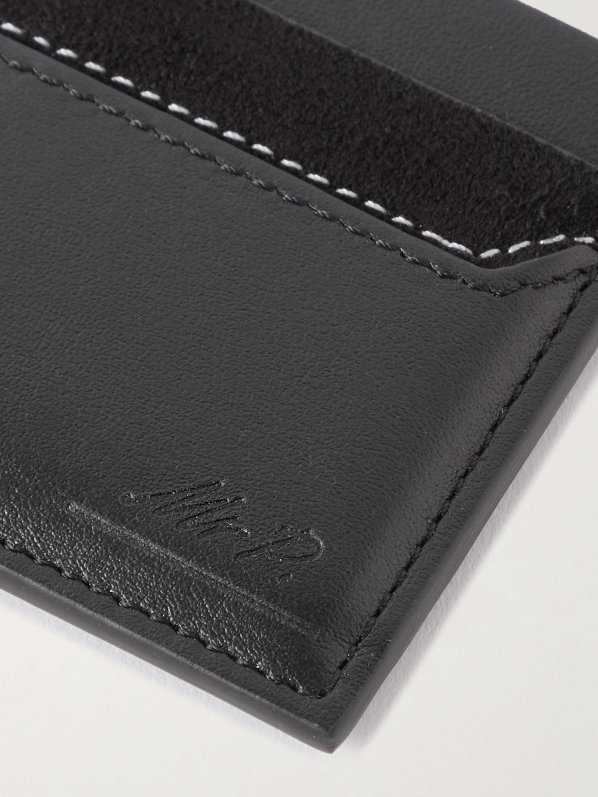 MR P. Luca Leather and Suede Cardholder