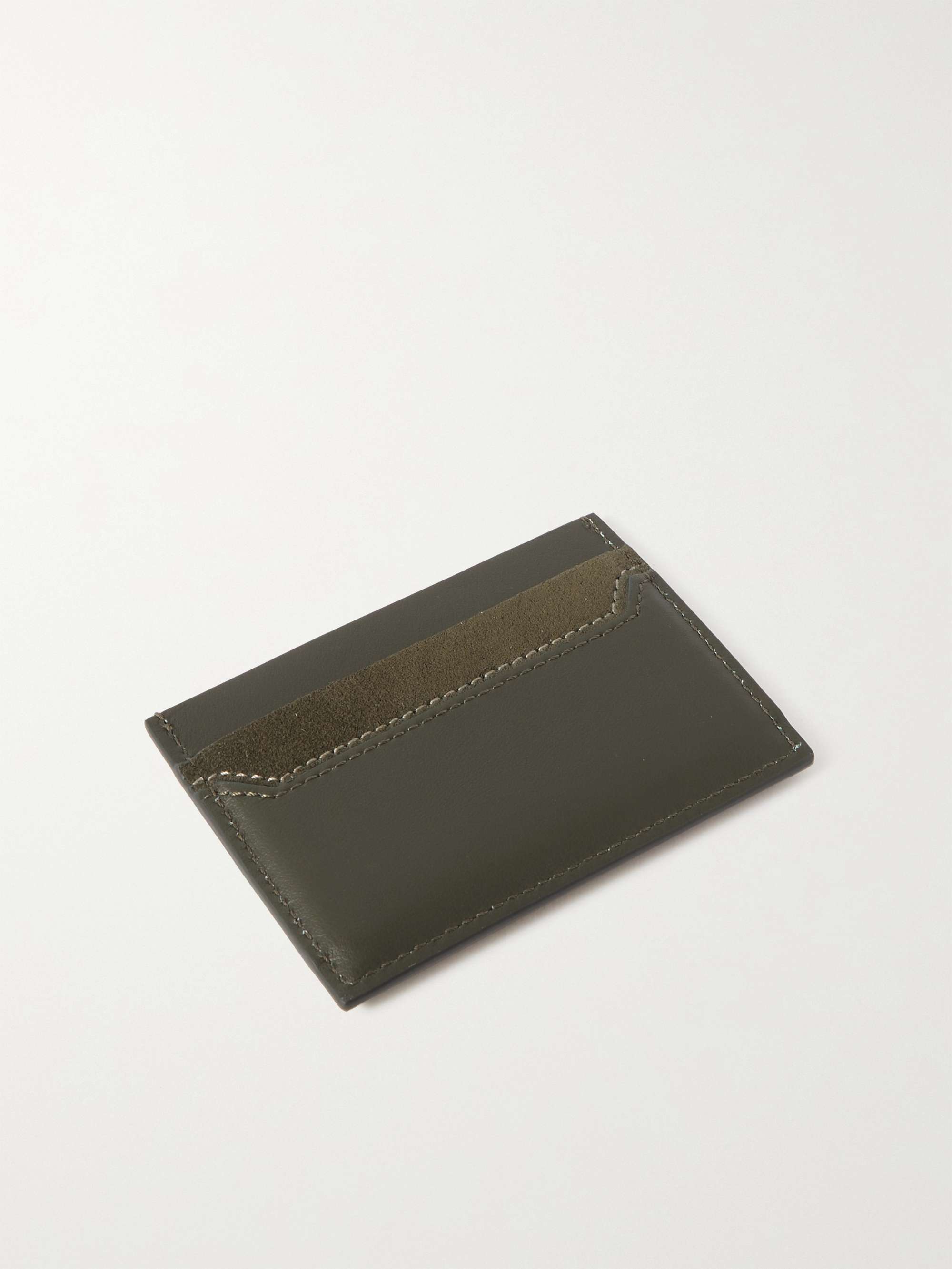 MR P. Luca Leather and Suede Cardholder