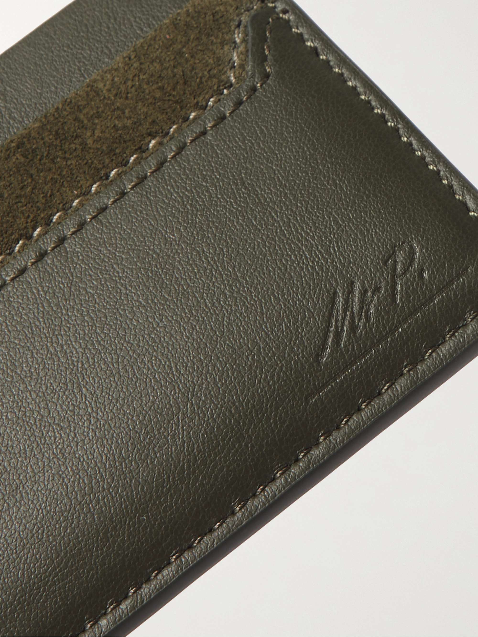 MR P. Luca Leather and Suede Cardholder