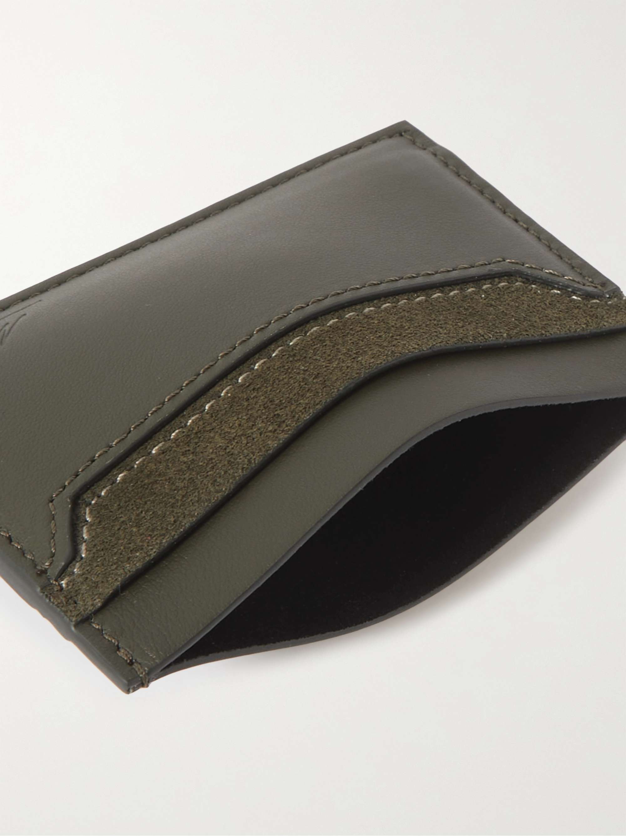 MR P. Luca Leather and Suede Cardholder