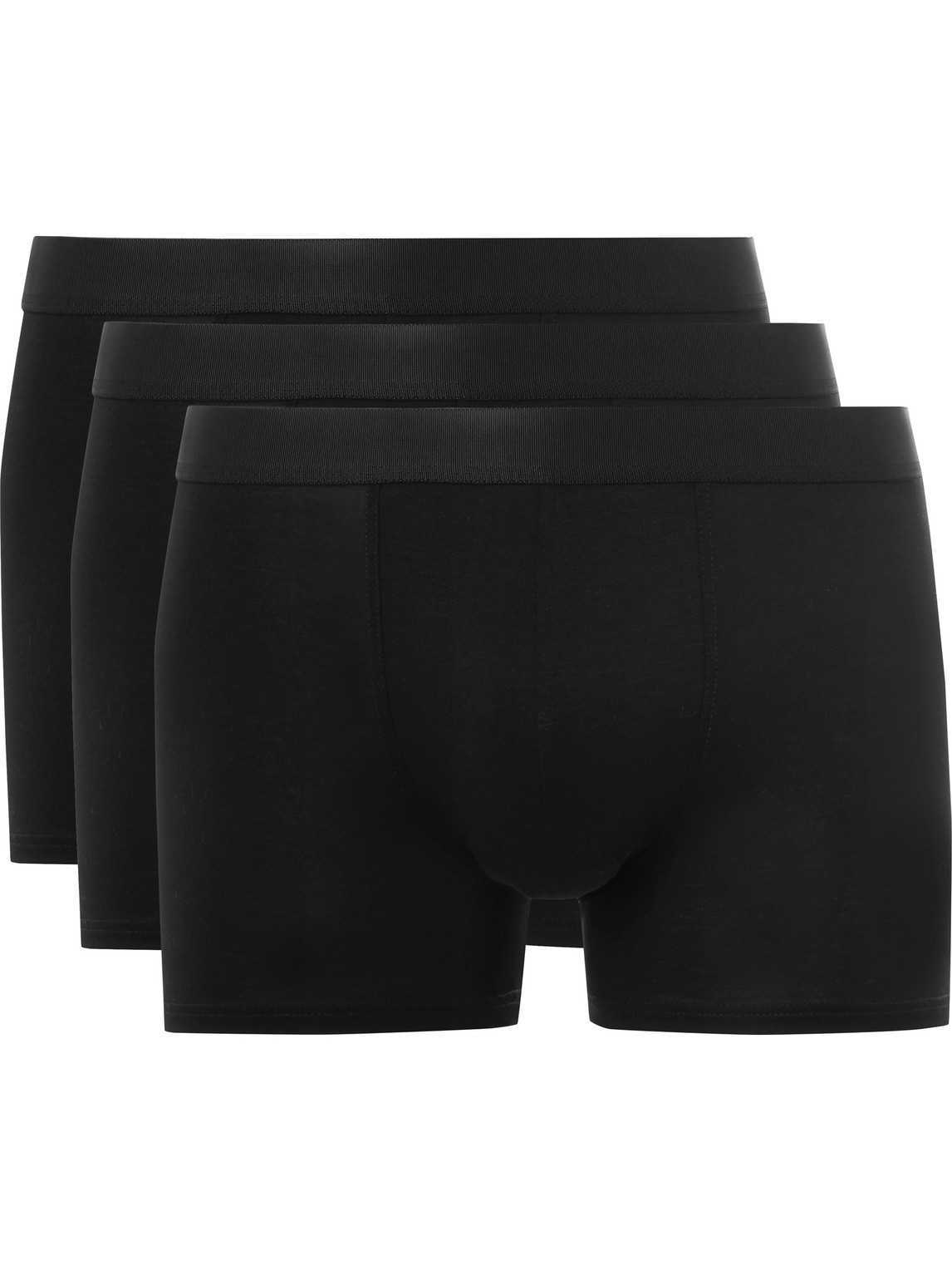 Cdlp Three-pack Stretch-lyocell Boxer Briefs In Black