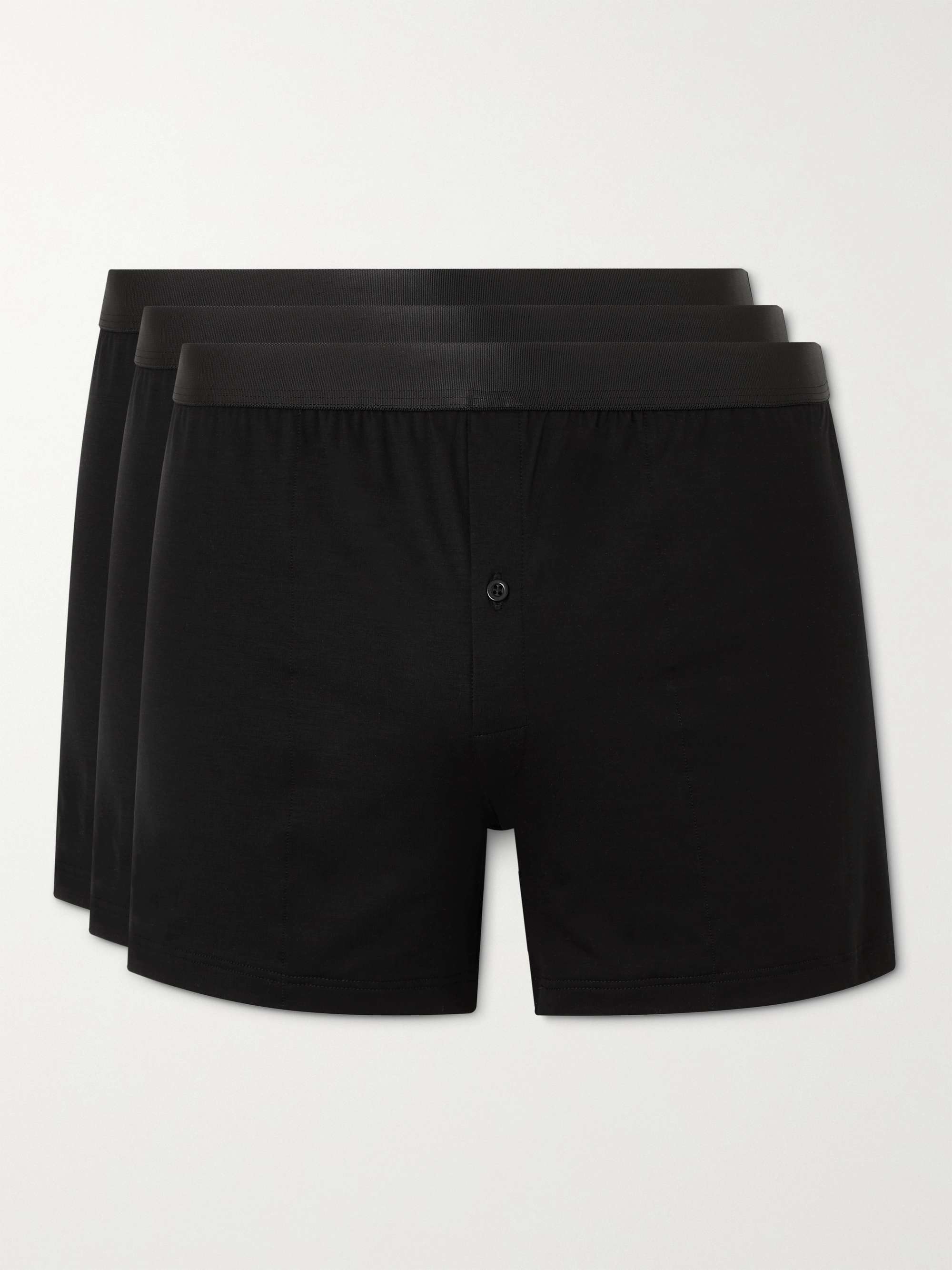 Stretch-cotton boxer briefs in black - Tom Ford