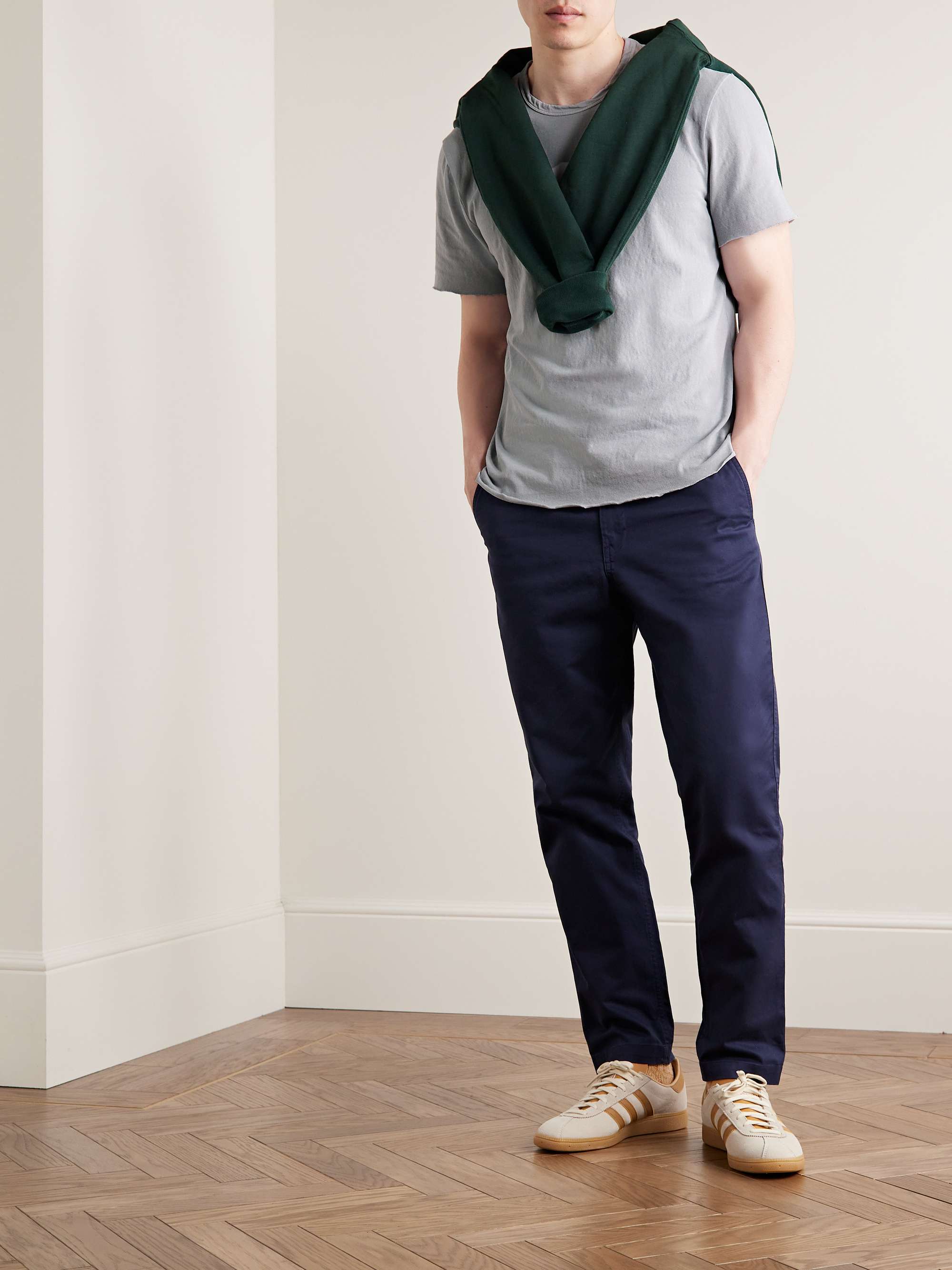 JAMES PERSE Slub Cotton and Linen-Blend Jersey T-Shirt