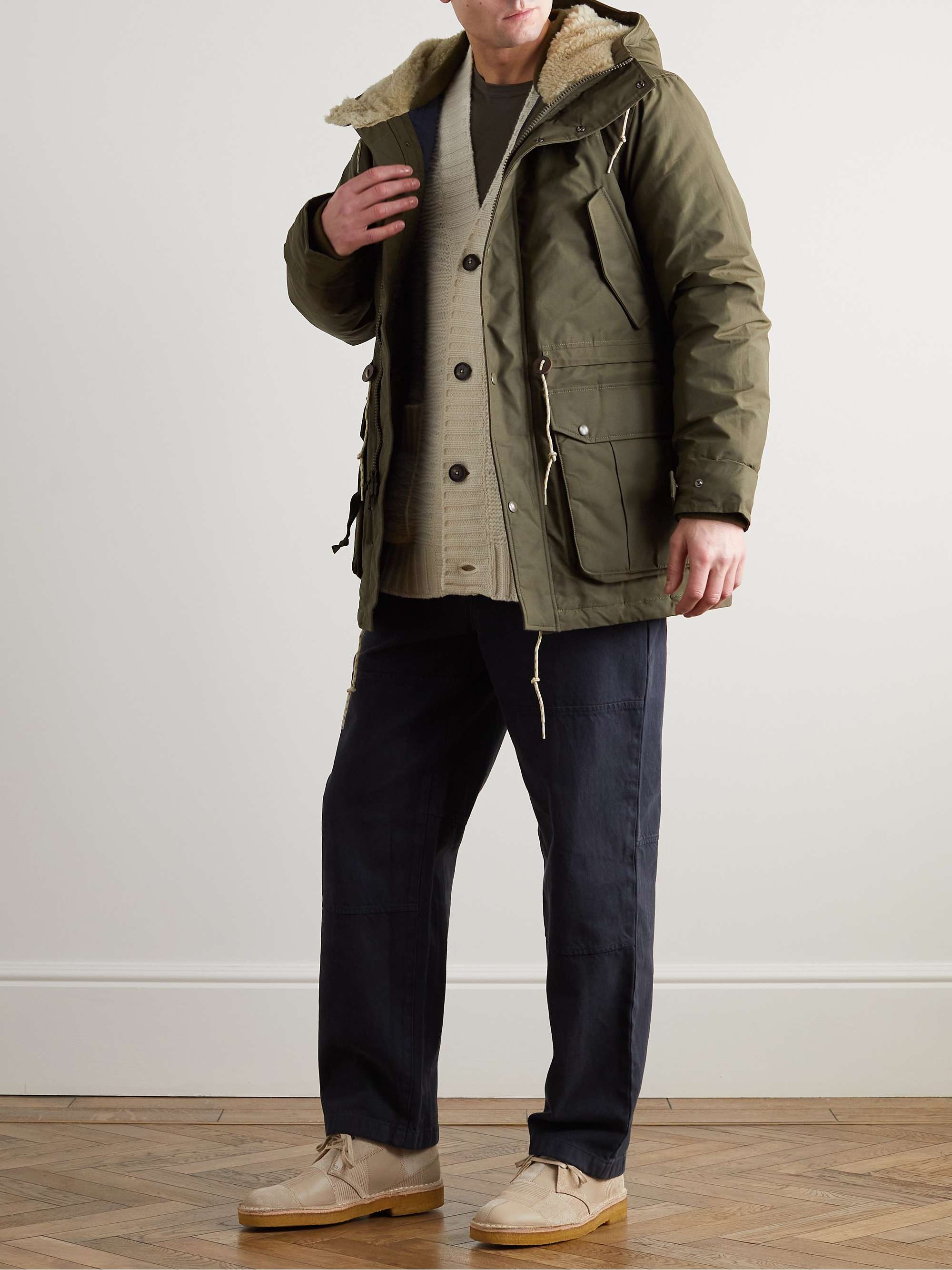 J.CREW Outdoorsman Fleece-Lined Padded Twill Parka