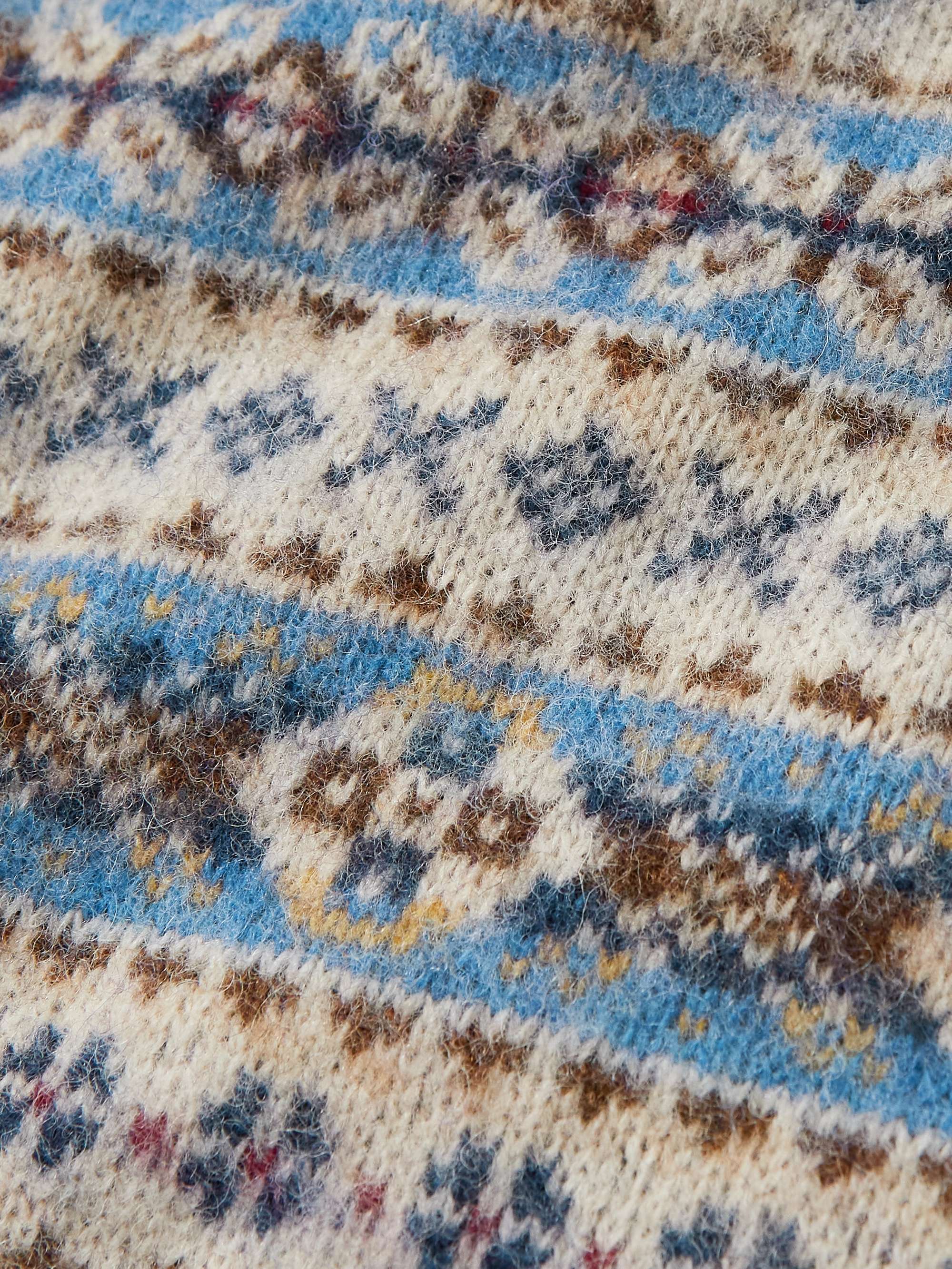 J.CREW Paul Fair Isle Brushed Wool Sweater