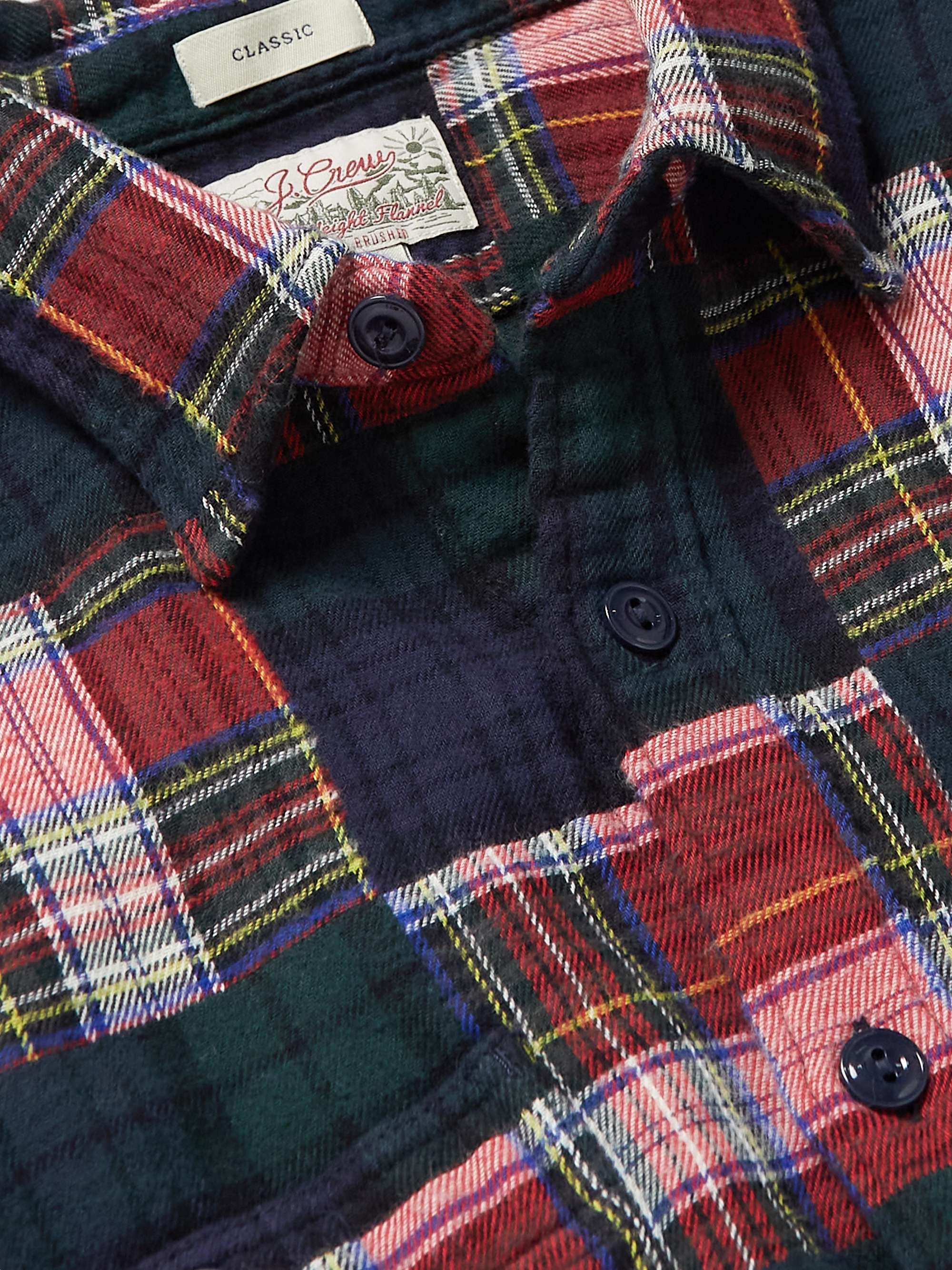 J.CREW Holiday Patchwork Cotton-Flannel Shirt