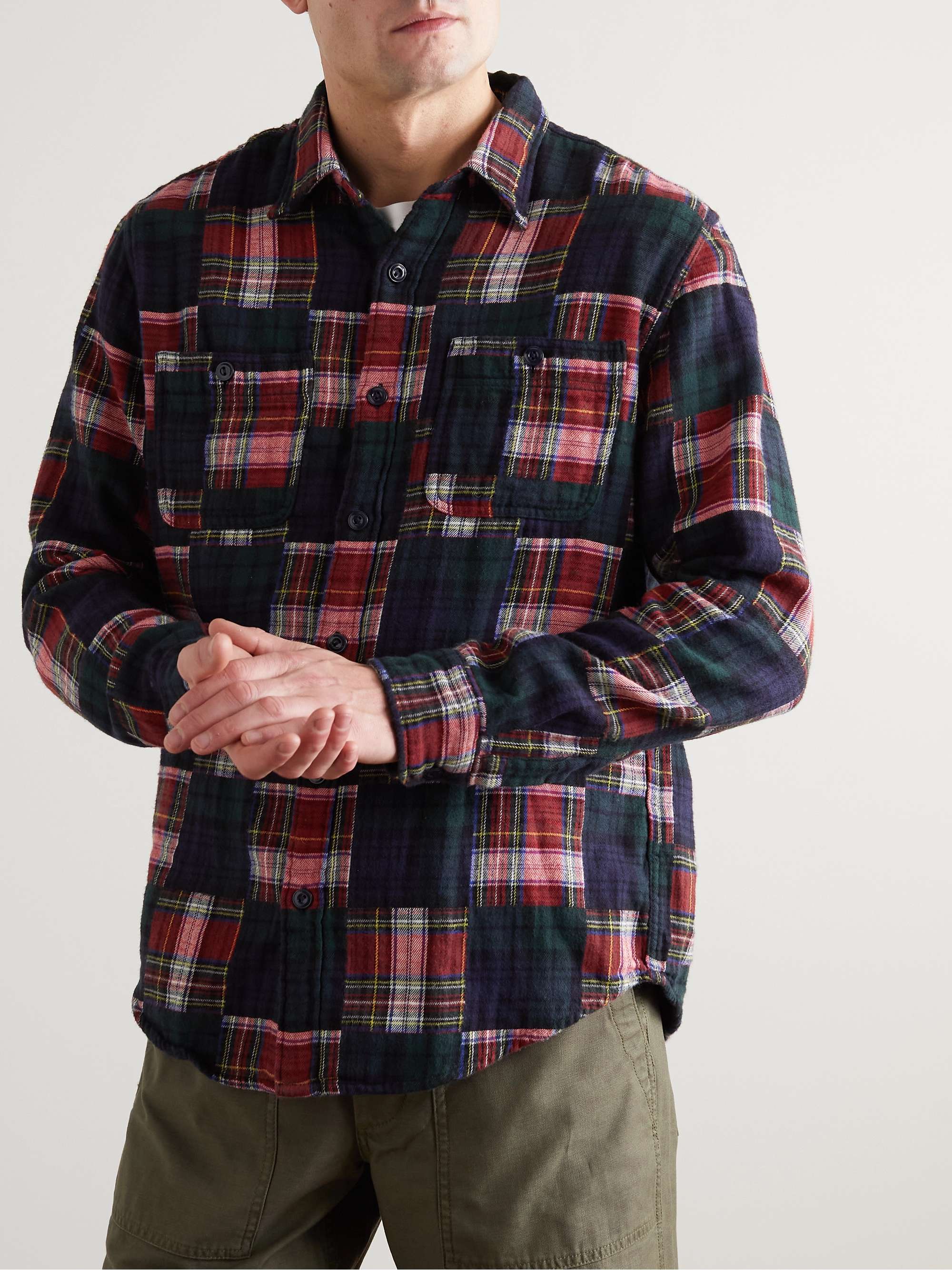 J.CREW Holiday Patchwork Cotton-Flannel Shirt
