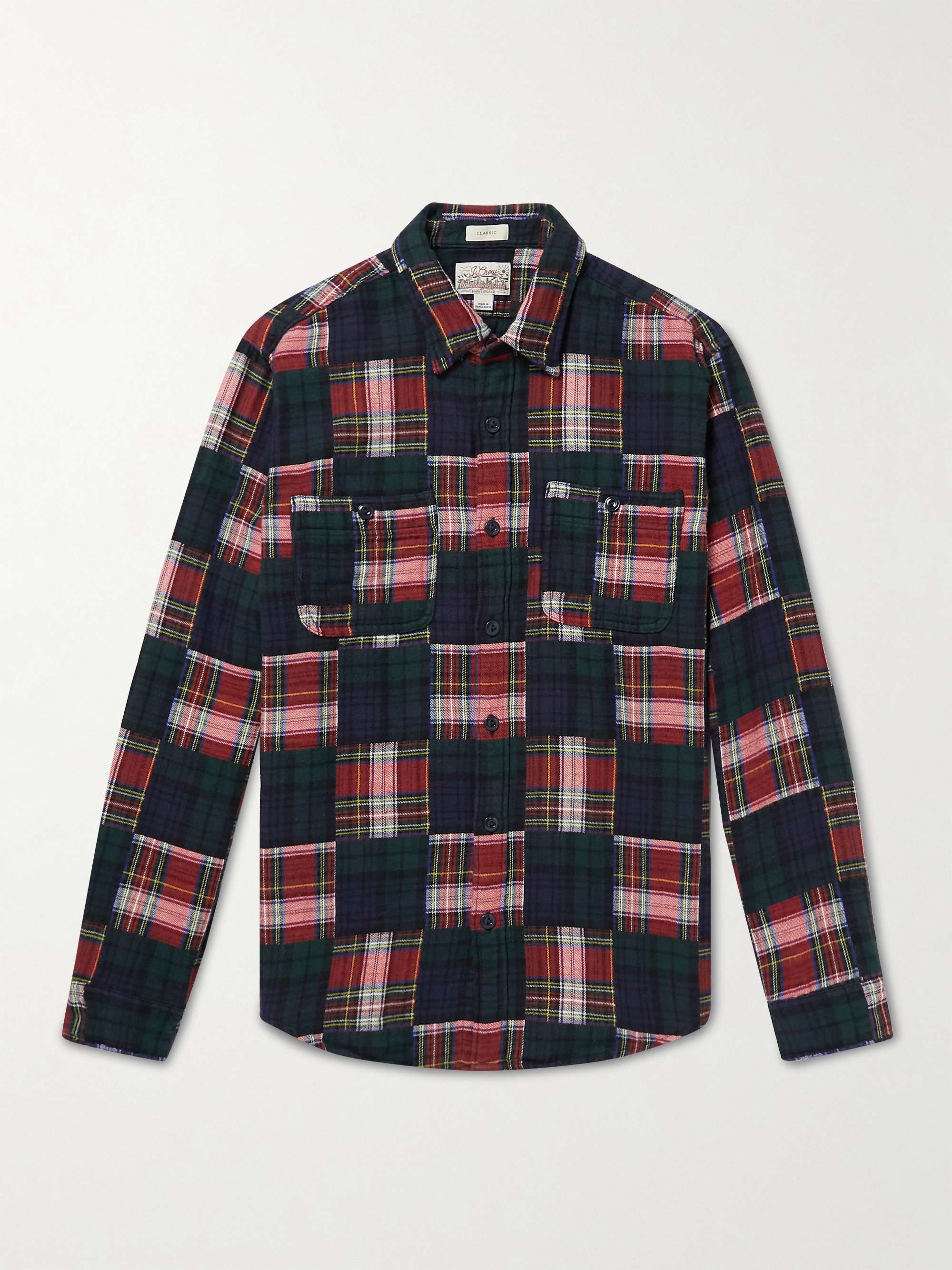 J.CREW Holiday Patchwork Cotton-Flannel Shirt