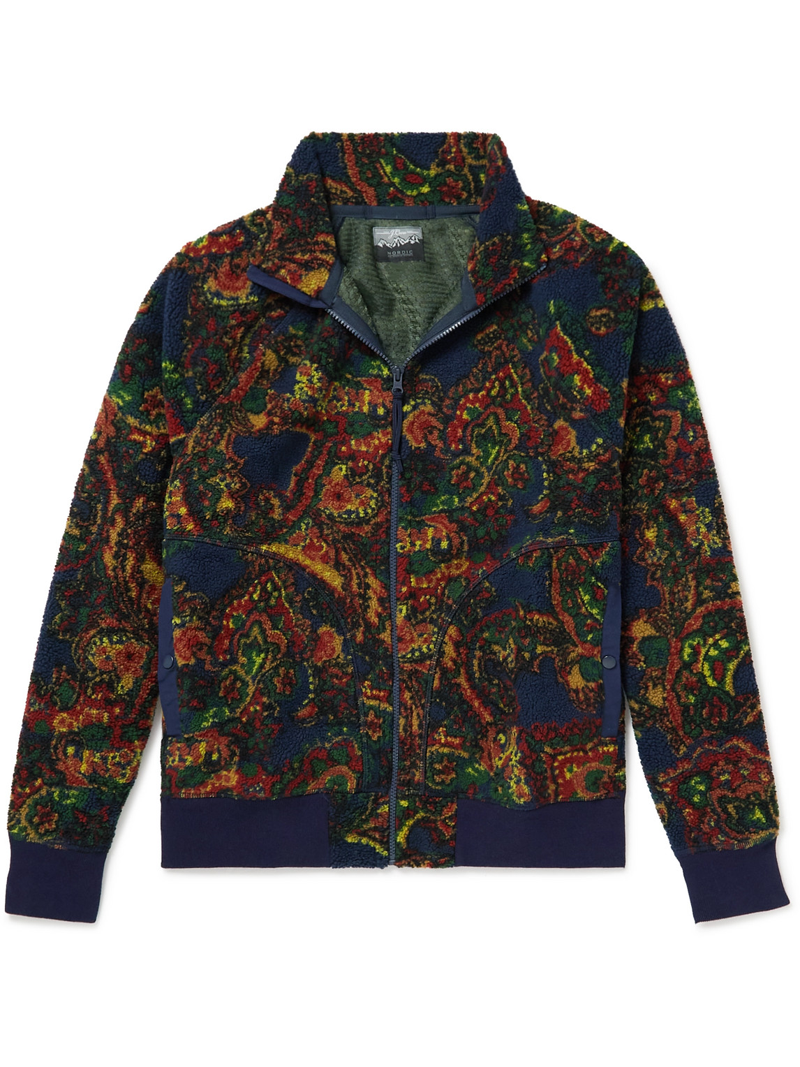 J.crew Paisley-print Fleece Jacket In Multi