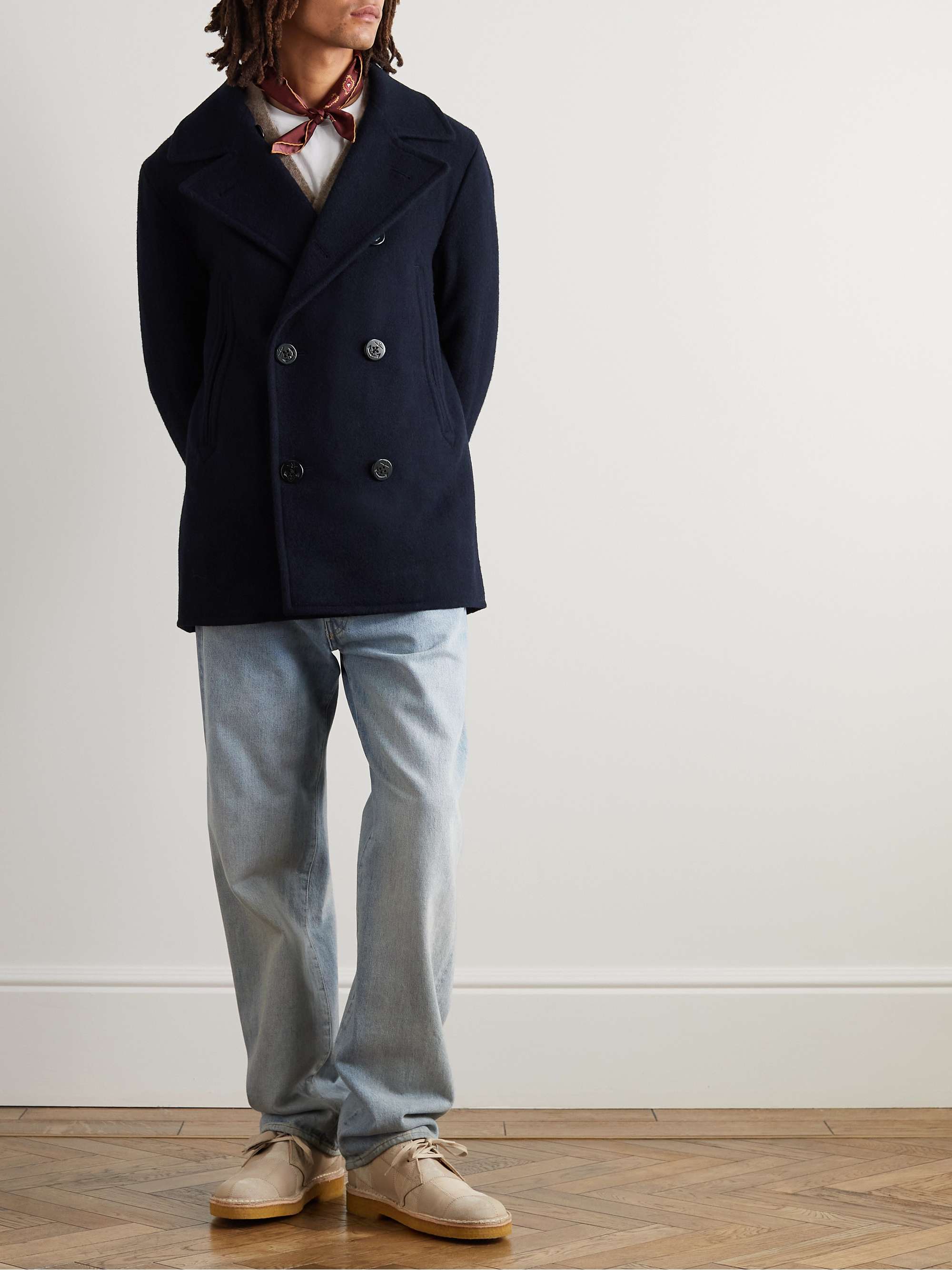 J.CREW Icon Dock Wool-Blend Peacoat