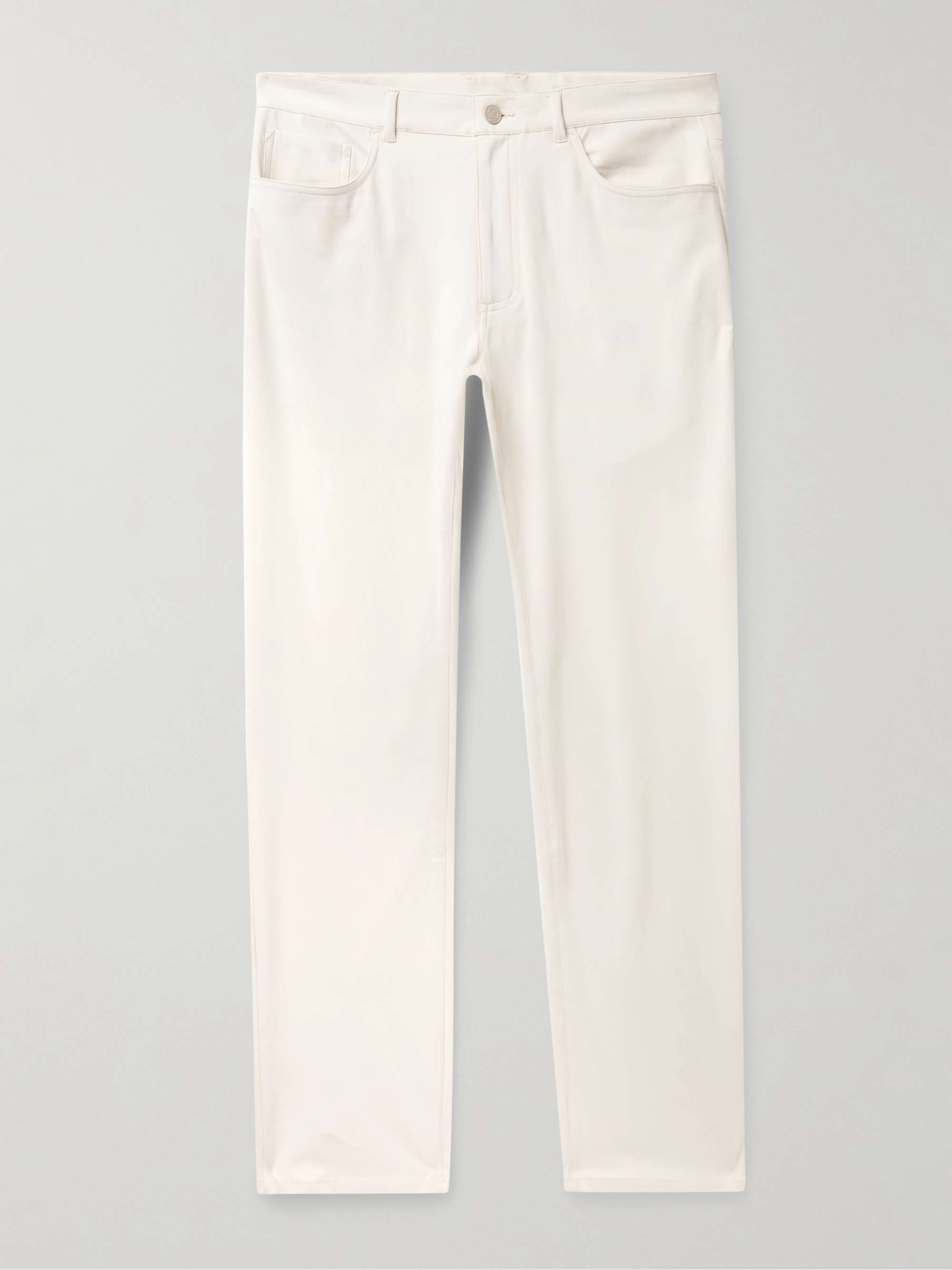 지포어 G/FORE Tour 5 Slim-Fit Straight-Leg Twill Golf Trousers,Cream