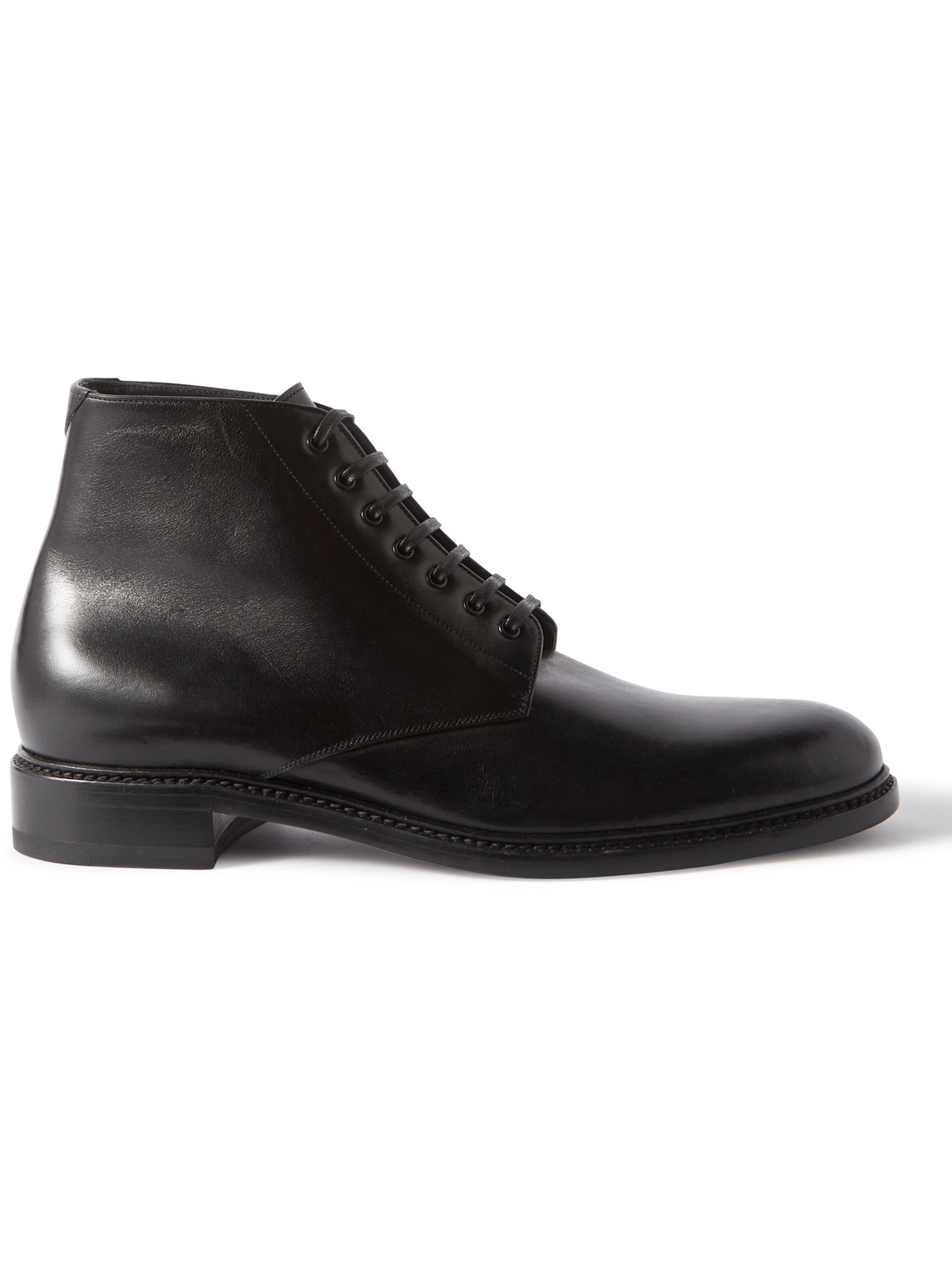 Saint Laurent Army Leather Desert Boots In Black