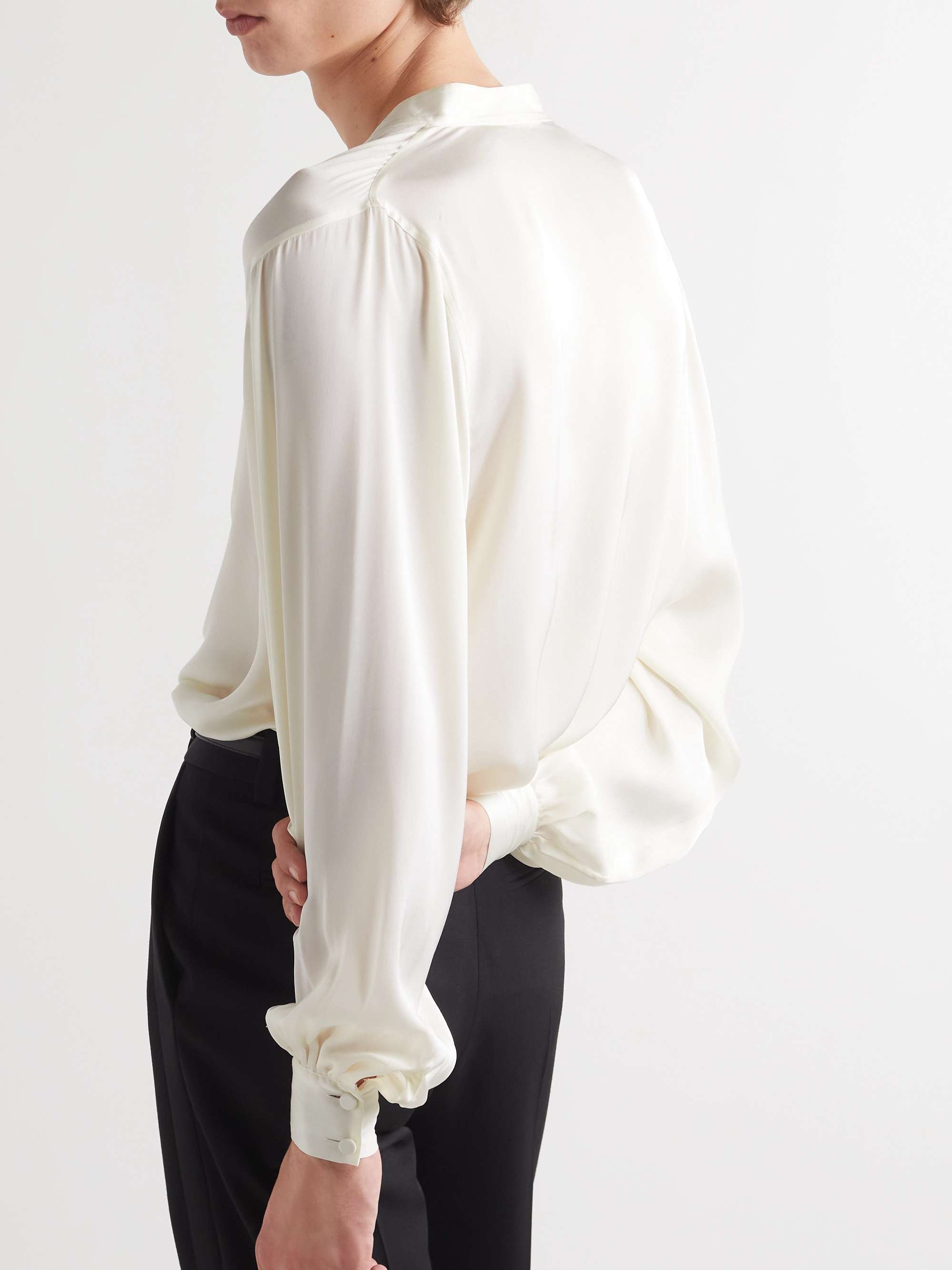 SAINT LAURENT Silk-Charmeuse Shirt