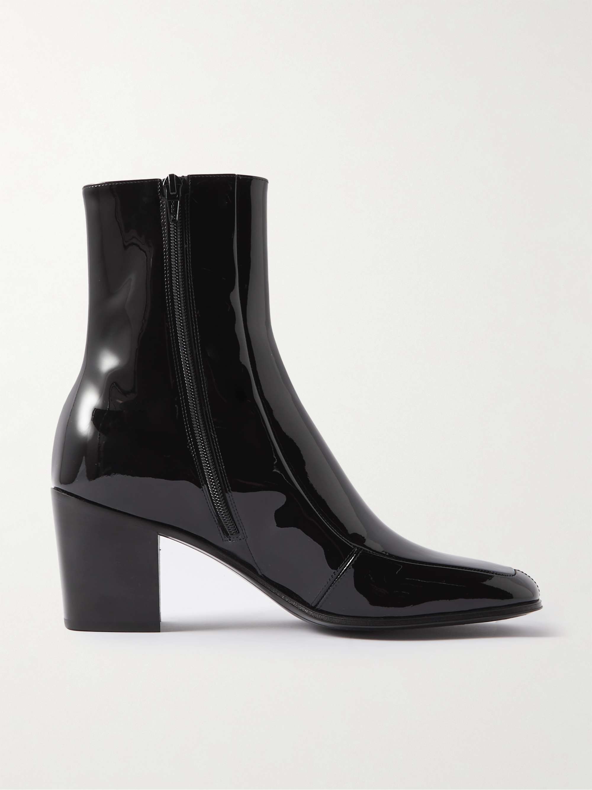 patent leather boots