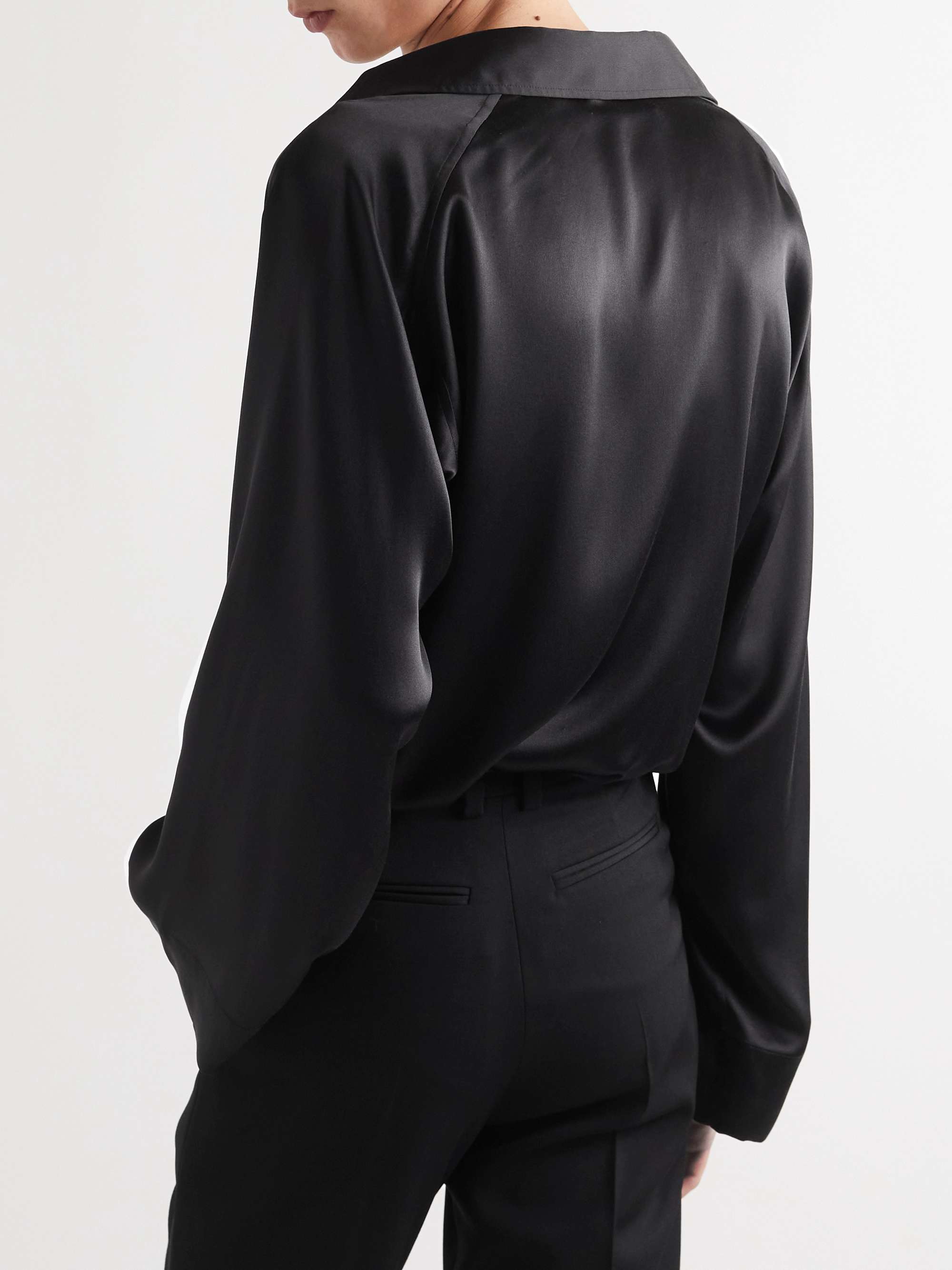 SAINT LAURENT Silk-Satin Shirt