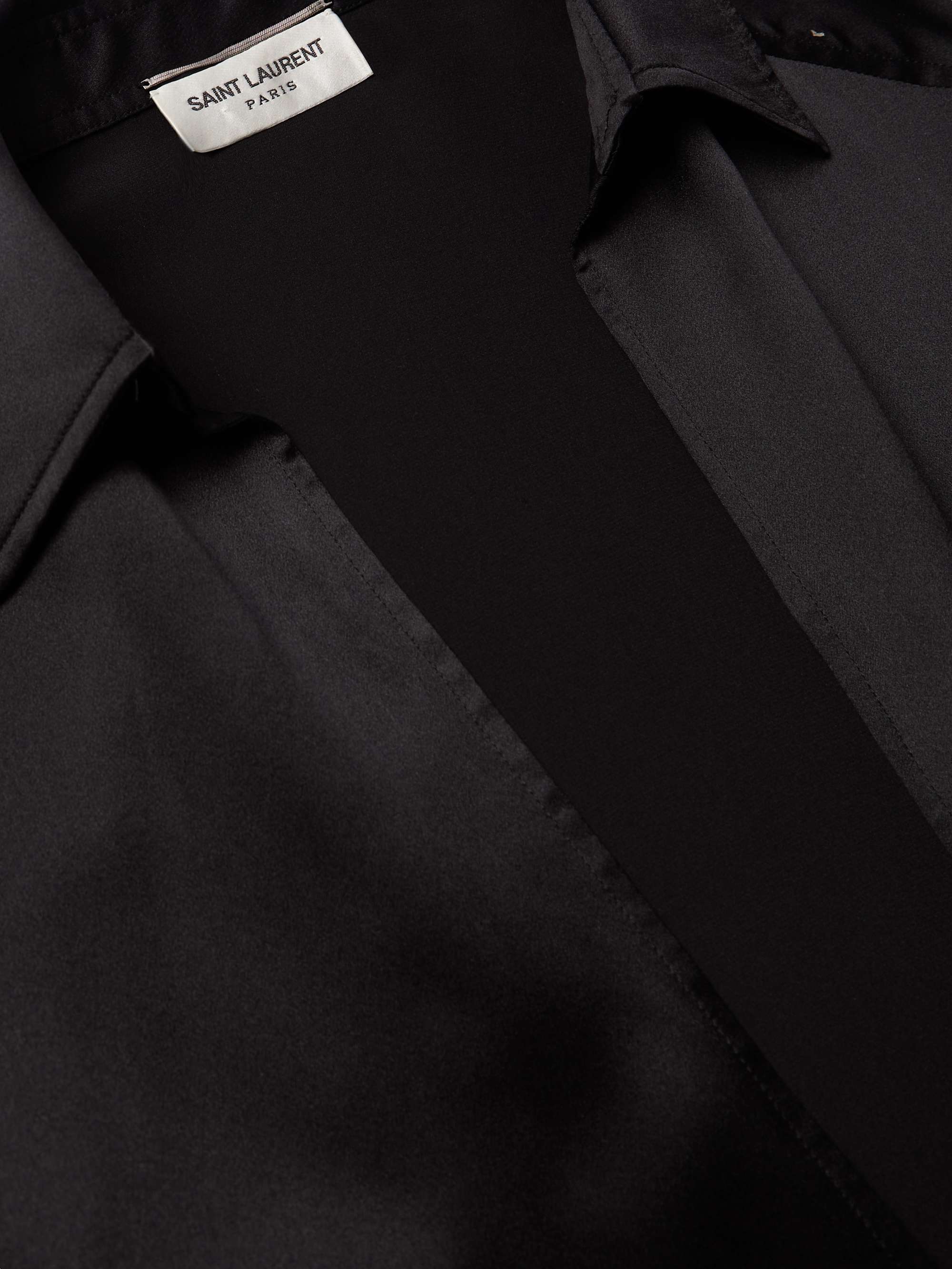 SAINT LAURENT Silk-Satin Shirt
