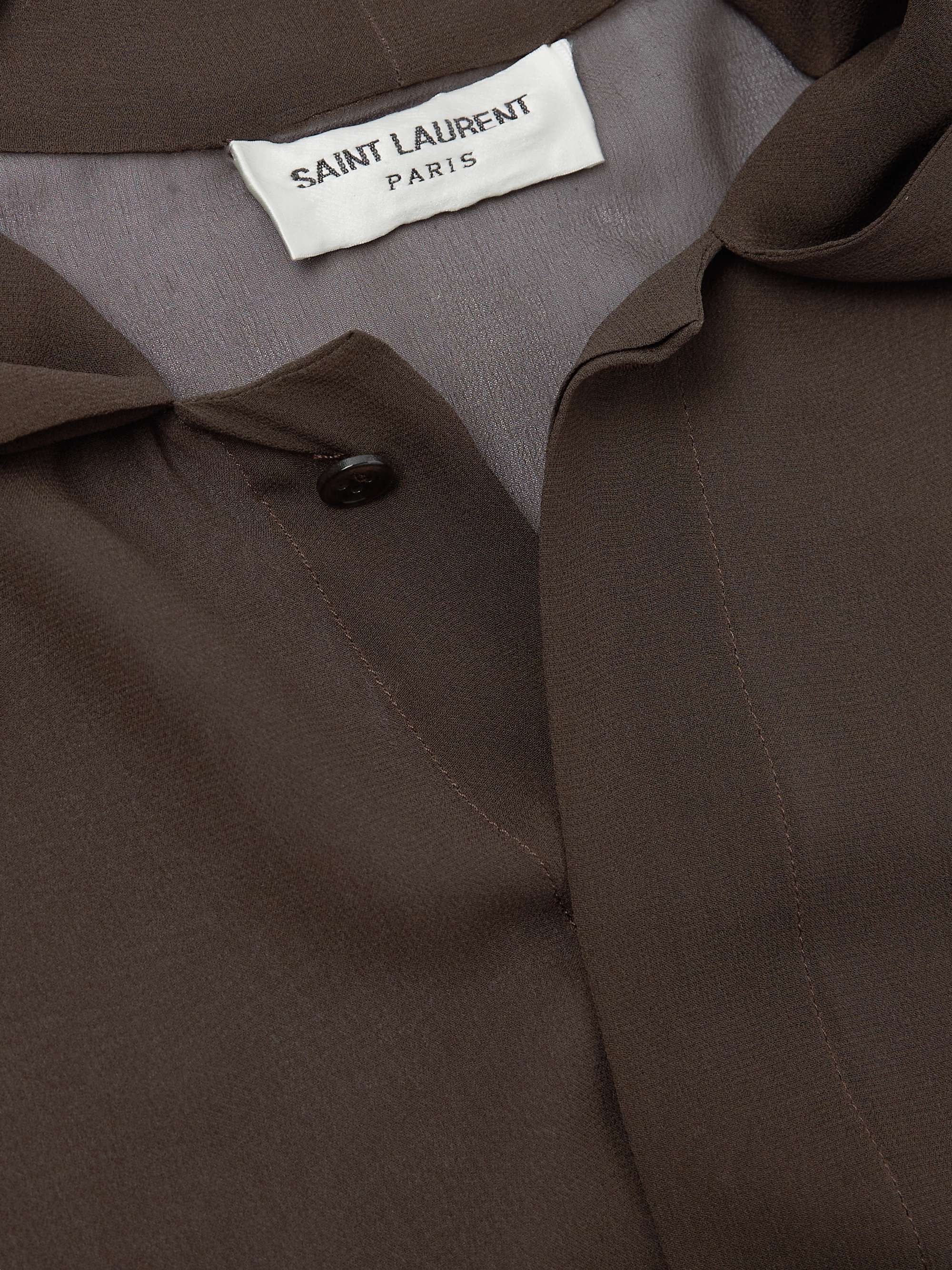 SAINT LAURENT Silk-Georgette Shirt