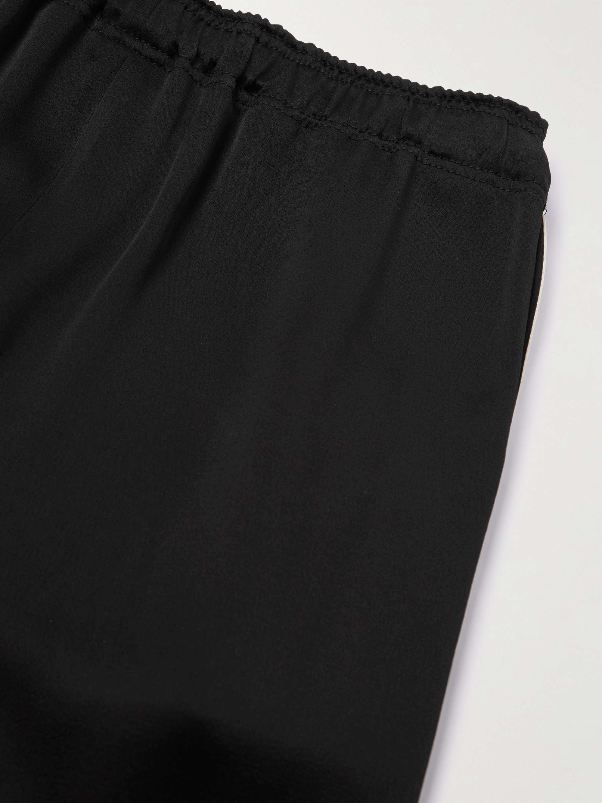SAINT LAURENT Straight-Leg Satin-Jersey Sweatpants