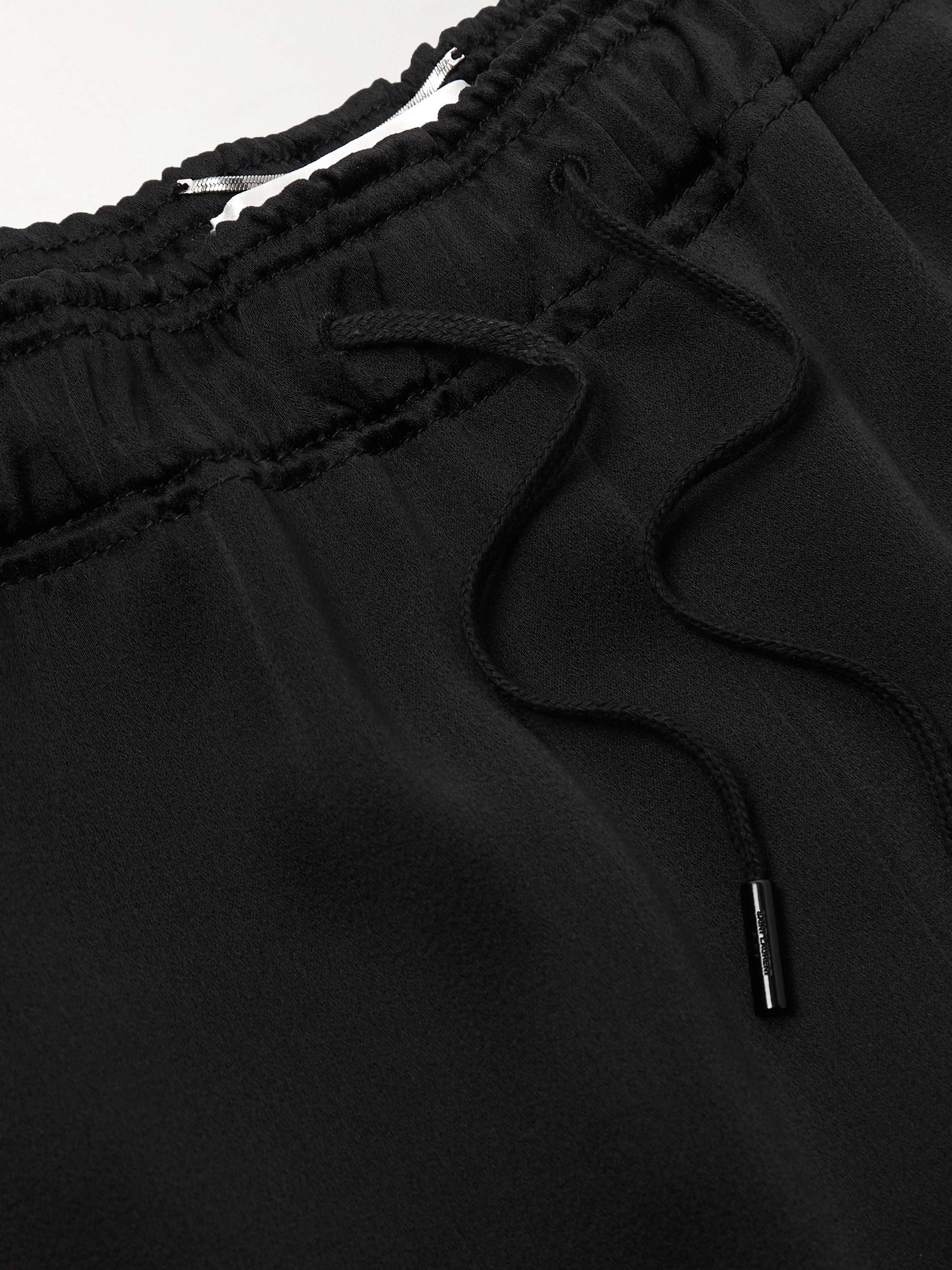 SAINT LAURENT Straight-Leg Satin-Jersey Sweatpants