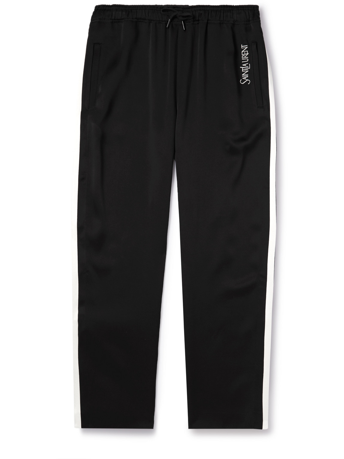 Straight-Leg Satin-Jersey Sweatpants