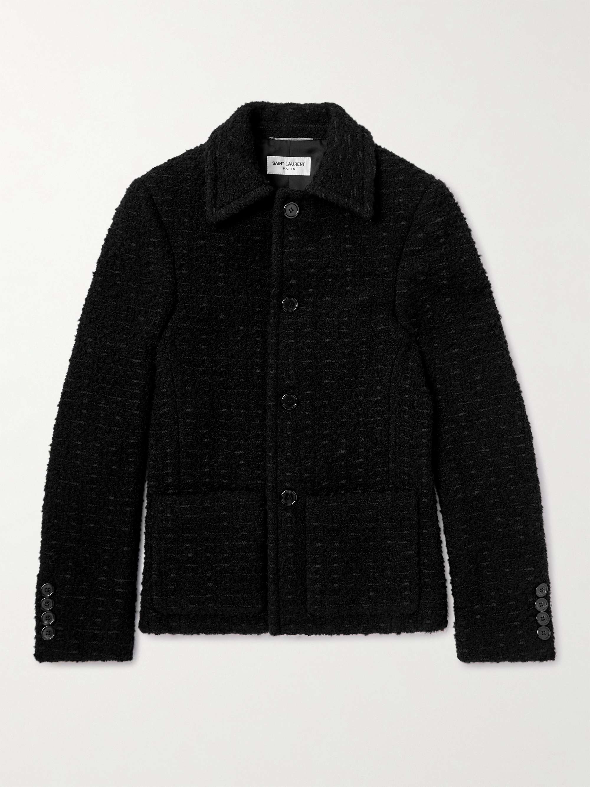SAINT LAURENT Slim-Fit Wool-Blend Tweed Jacket
