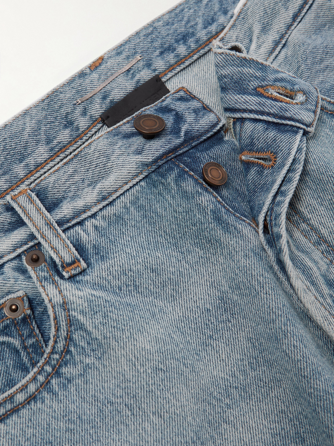 Shop Saint Laurent Straight-leg Jeans In Blue