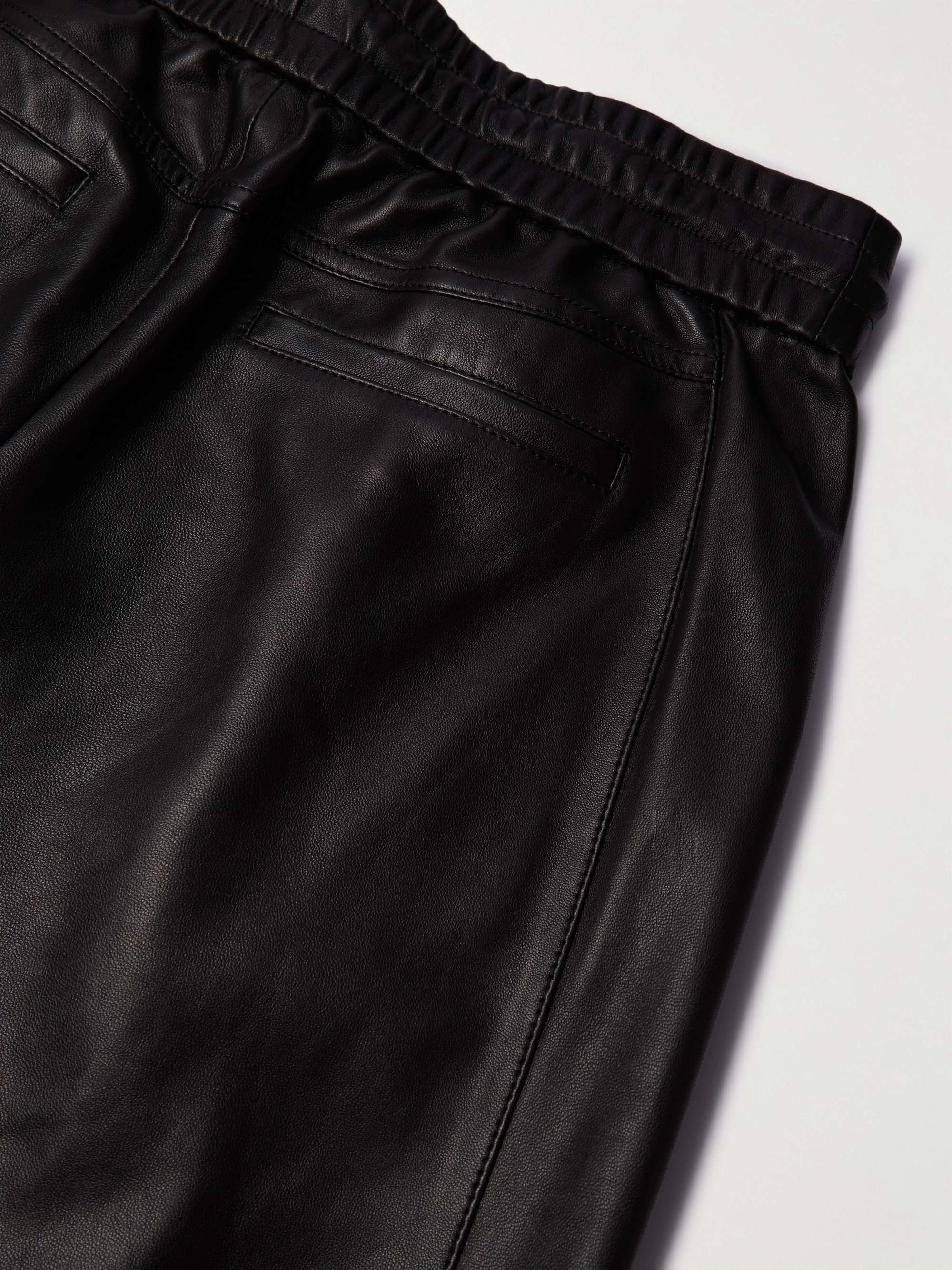 SAINT LAURENT Tapered Leather Sweatpants