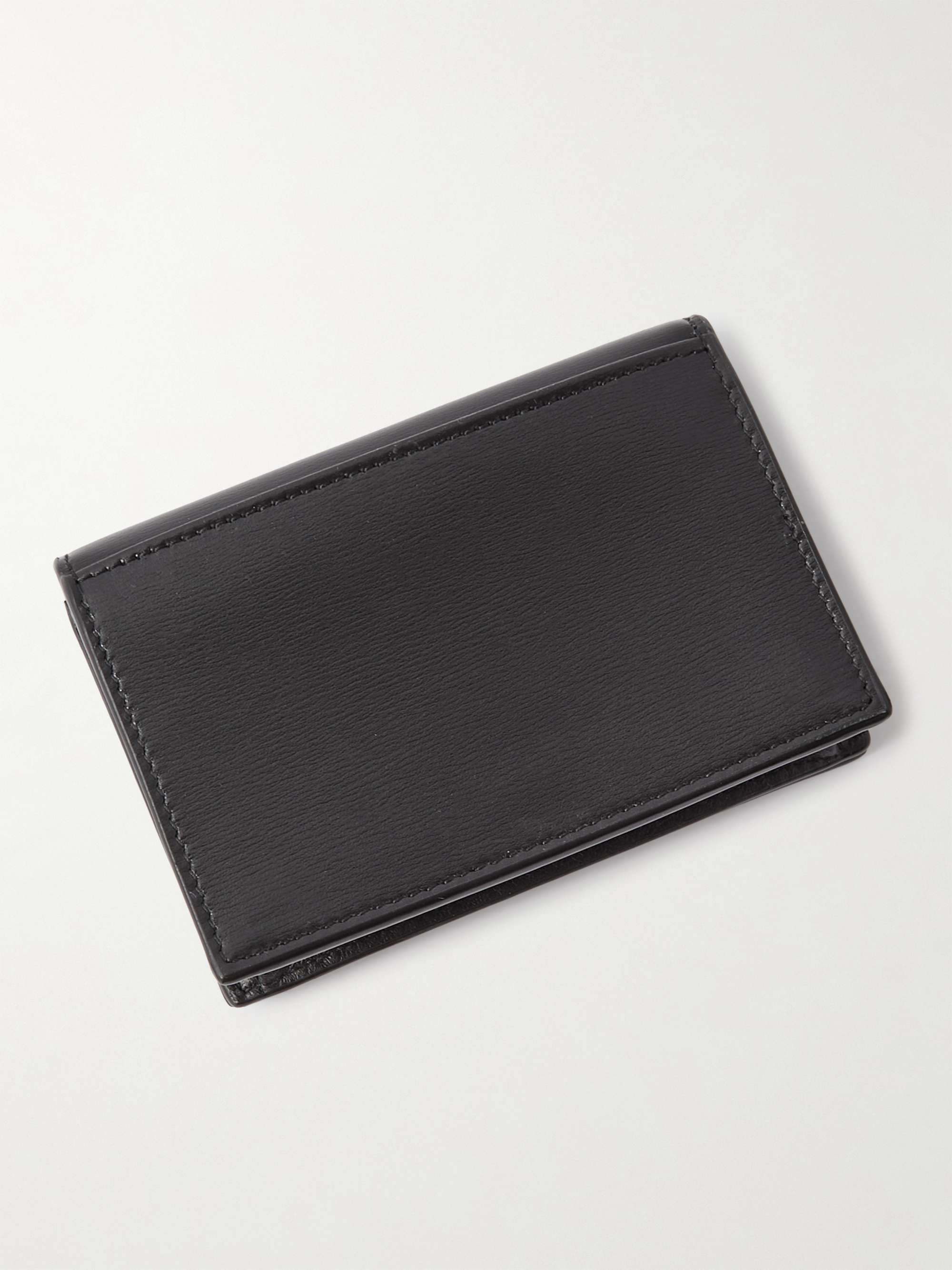 SAINT LAURENT Logo-Appliquéd Leather Cardholder