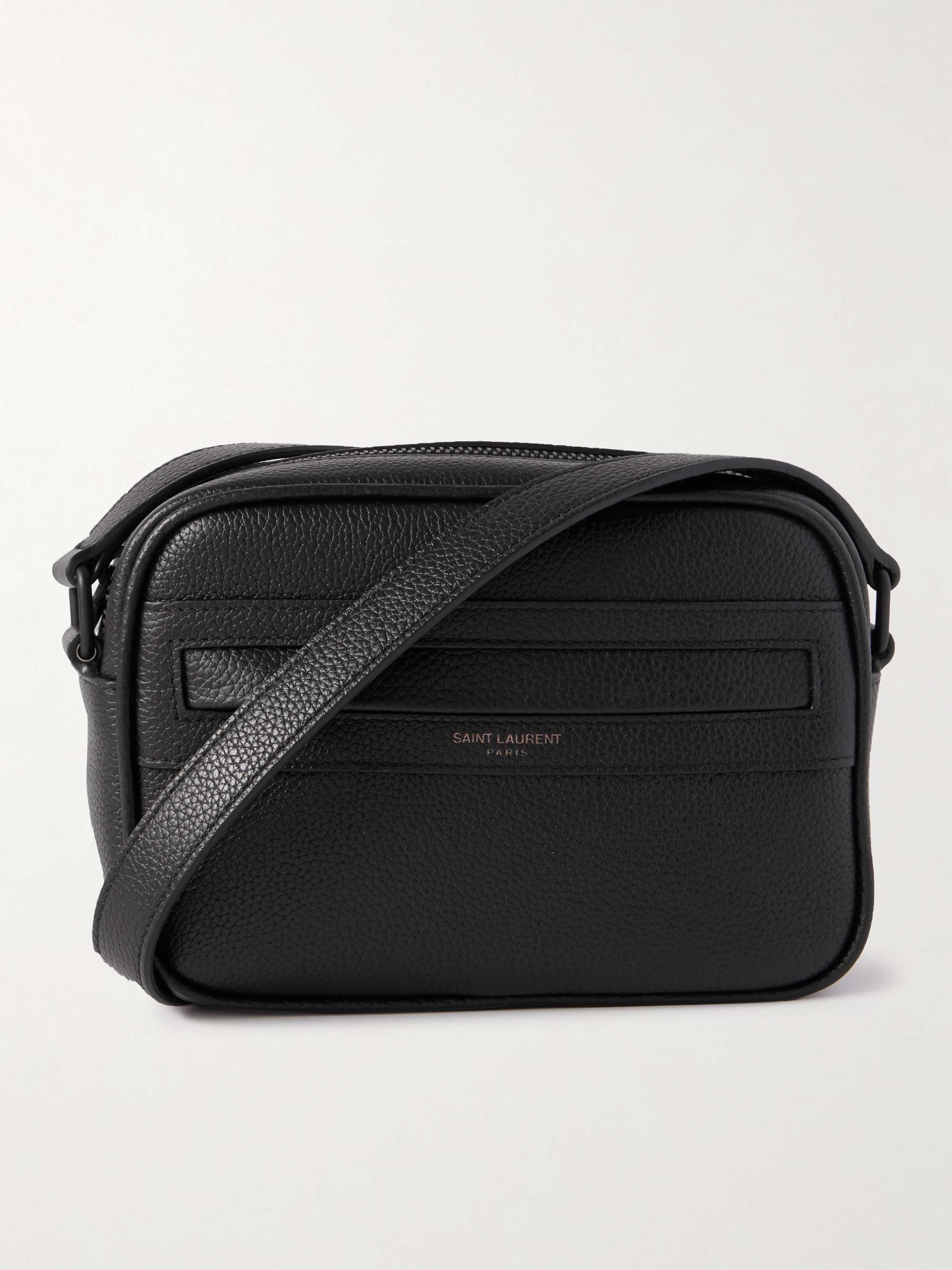 Saint Laurent Men's Camp Small Leather Crossbody Camera Bag